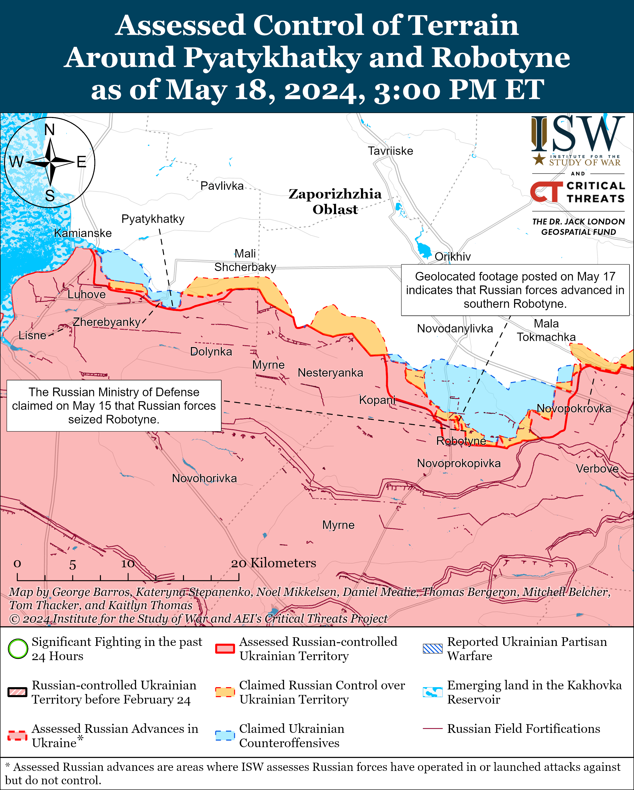 Російські війська не просунулися на жодному напрямку у Харківській області: карти ISW