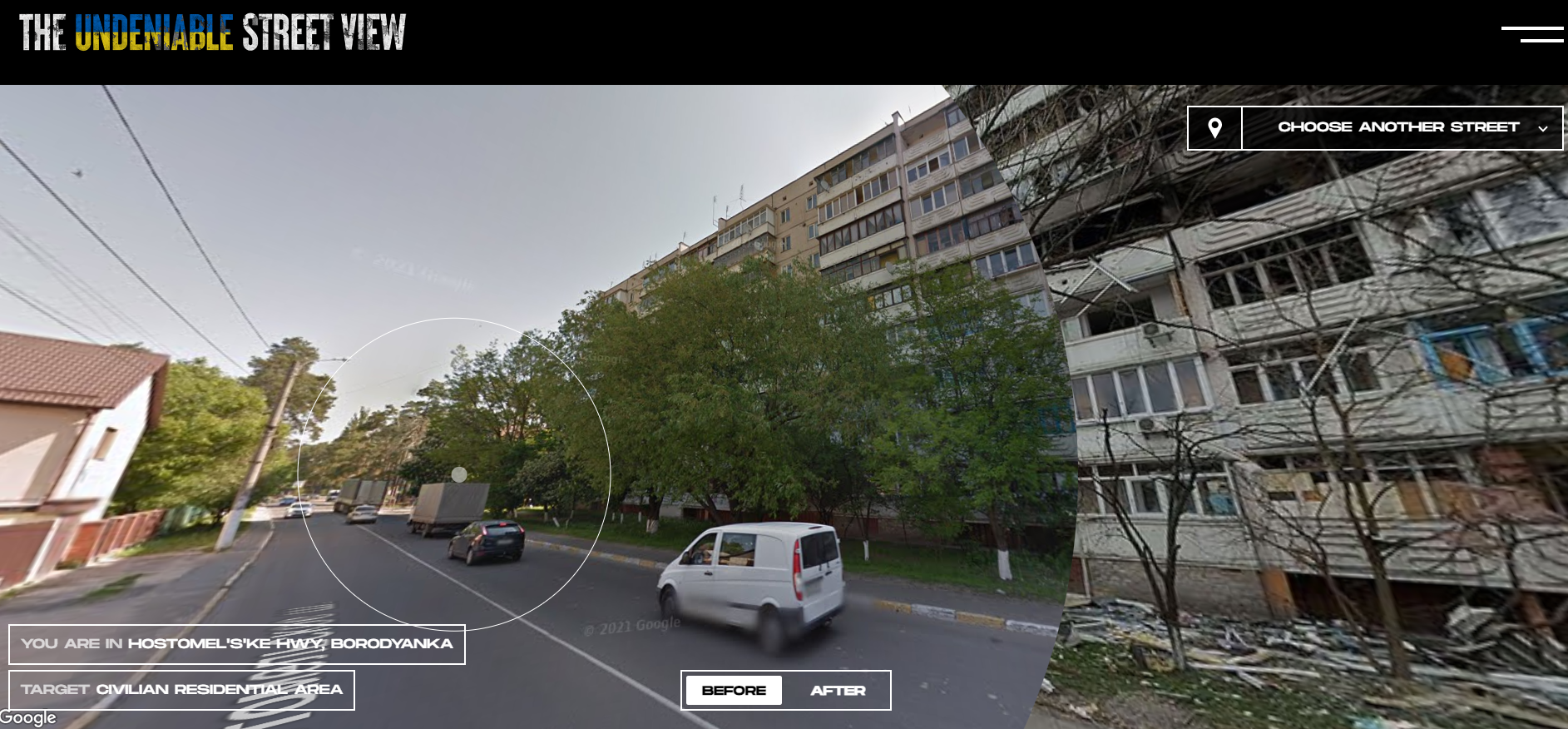 З'явився сайт для віртуальних прогулянок містами України, які постраждали від російських атак