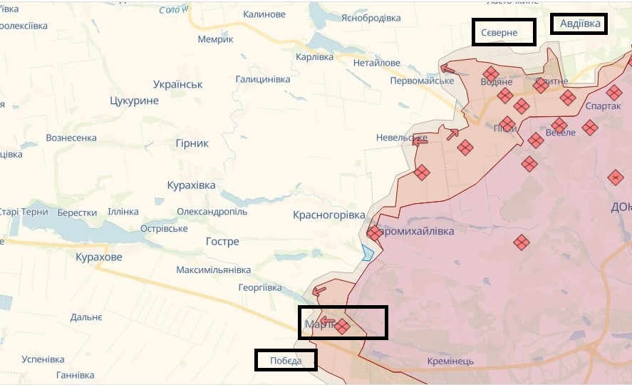 Российские войска наступали в районе Марьинки и Авдеевки, потеряв более трех рот