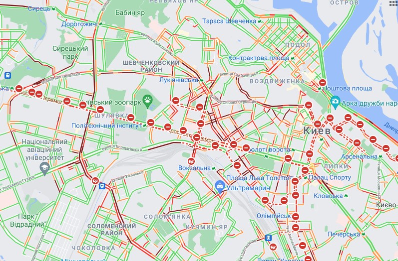 Транспортный коллапс. В Киеве масштабное перекрытие дорог и пробки: полный список улиц