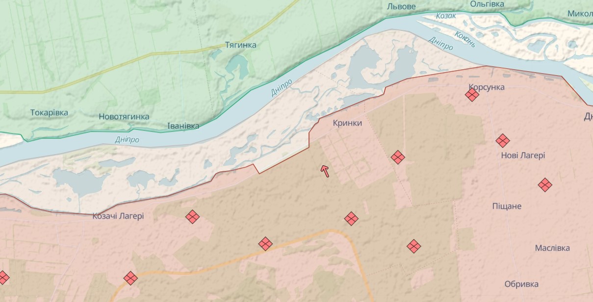 Плацдарм ЗСУ у Кринках. Путін виправдав відступ РФ необхідністю "сховатися в посадках"