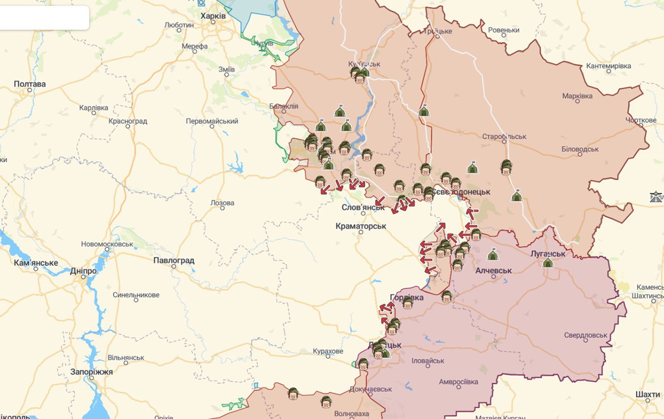 Боевые действия в Украине: актуальная карта на сегодня