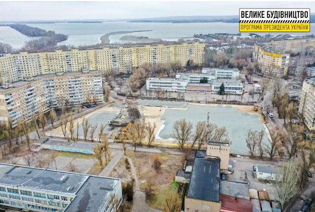 У Дніпрі для школярів будують цілий спорткомплекс зі стадіоном