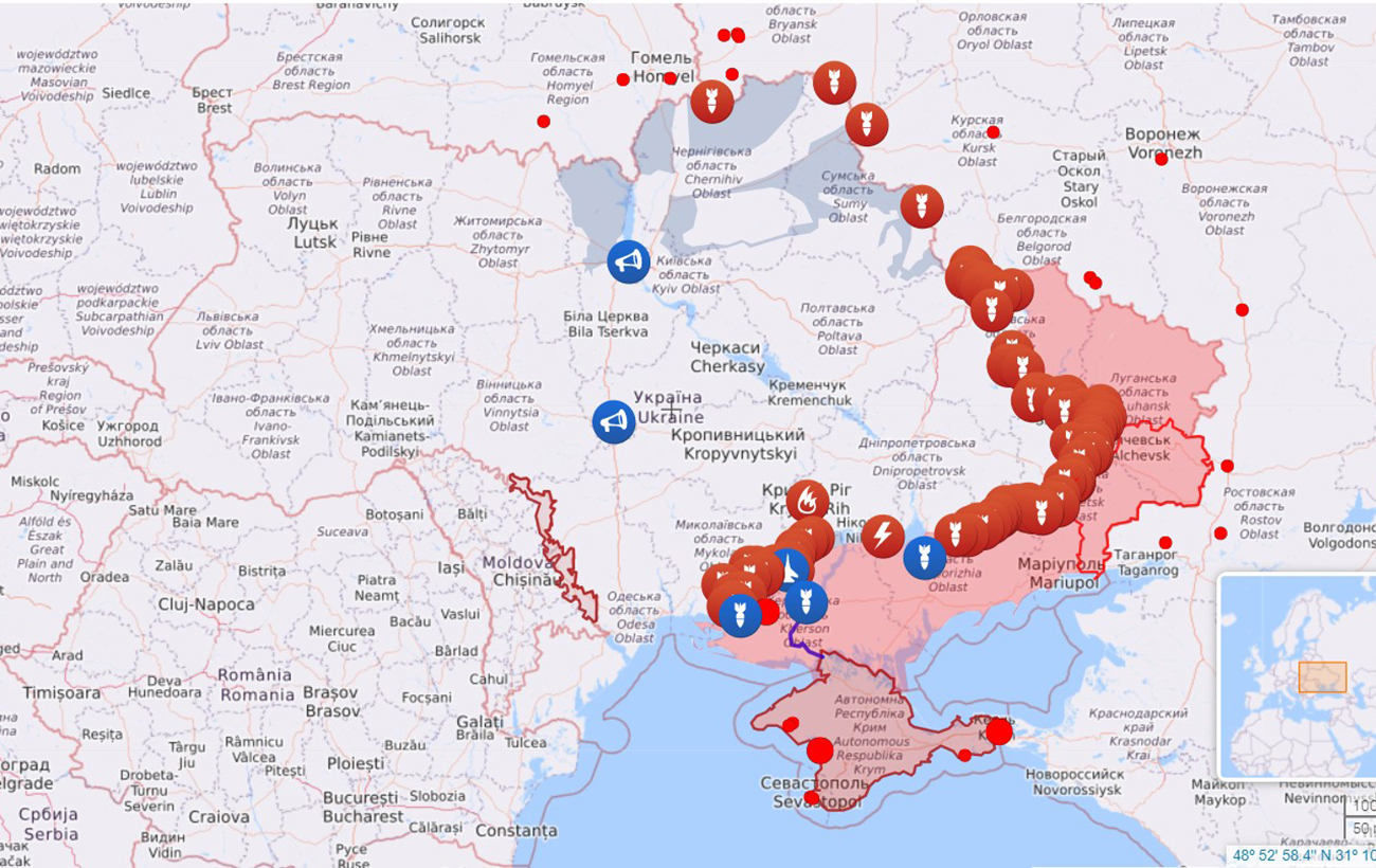 Актуальная карта боевых действий в Украине на сегодня: что происходит на фронте