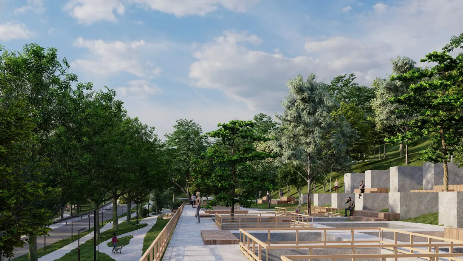 У Чернівцях занедбану територію перетворять на сучасний громадський простір. Ось як він виглядатиме