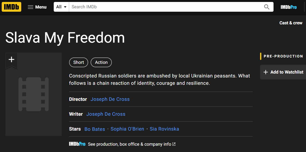 Дочь Егоровой получила главную роль в американском фильме о войне России с Украиной