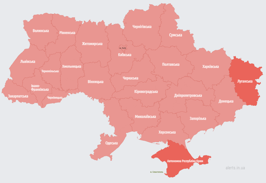 По Украине снова масштабная тревога, в Беларуси взлетел МиГ-31К