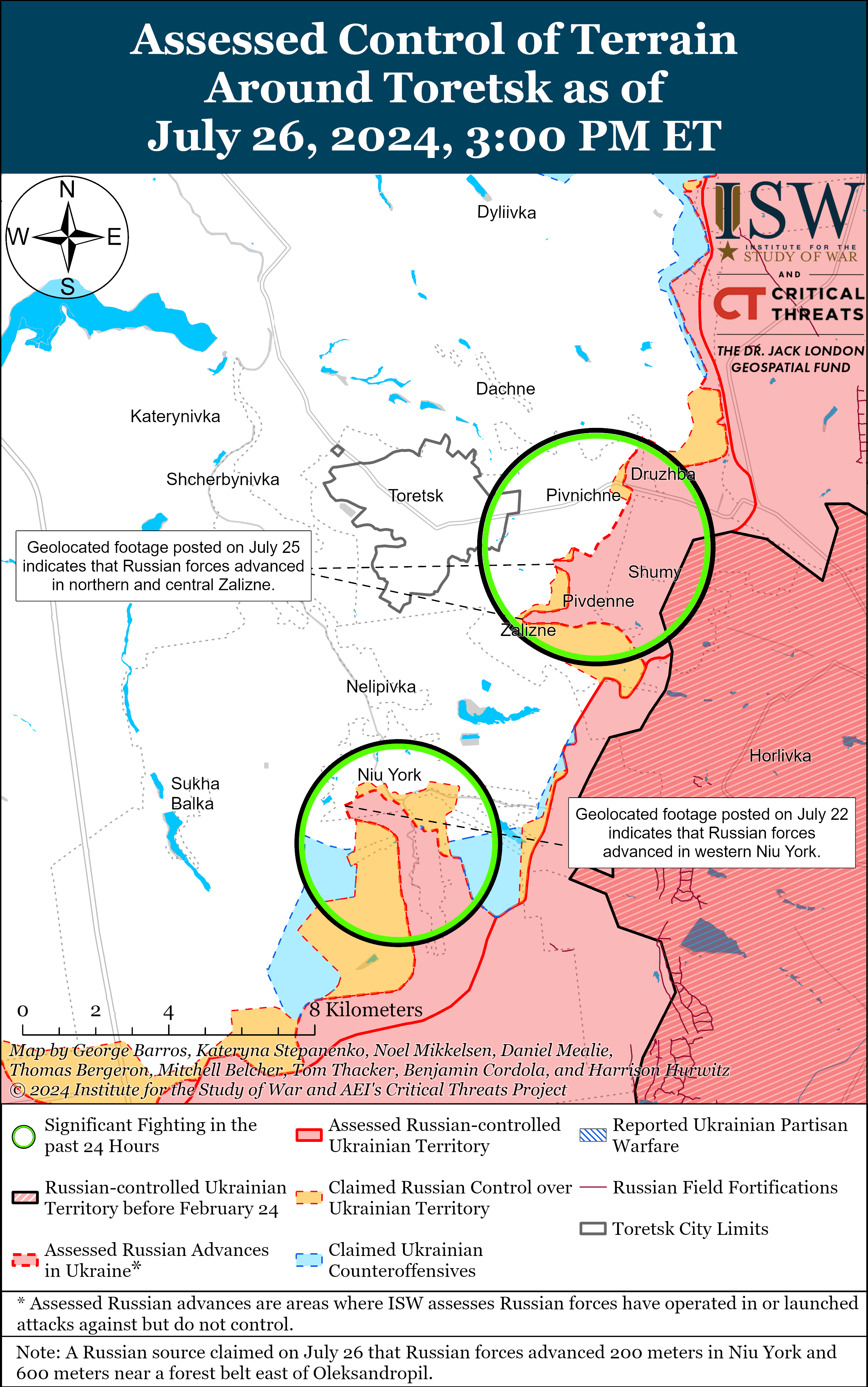 Росіяни, імовірно, захопили два села у Донецькій області: карти ISW