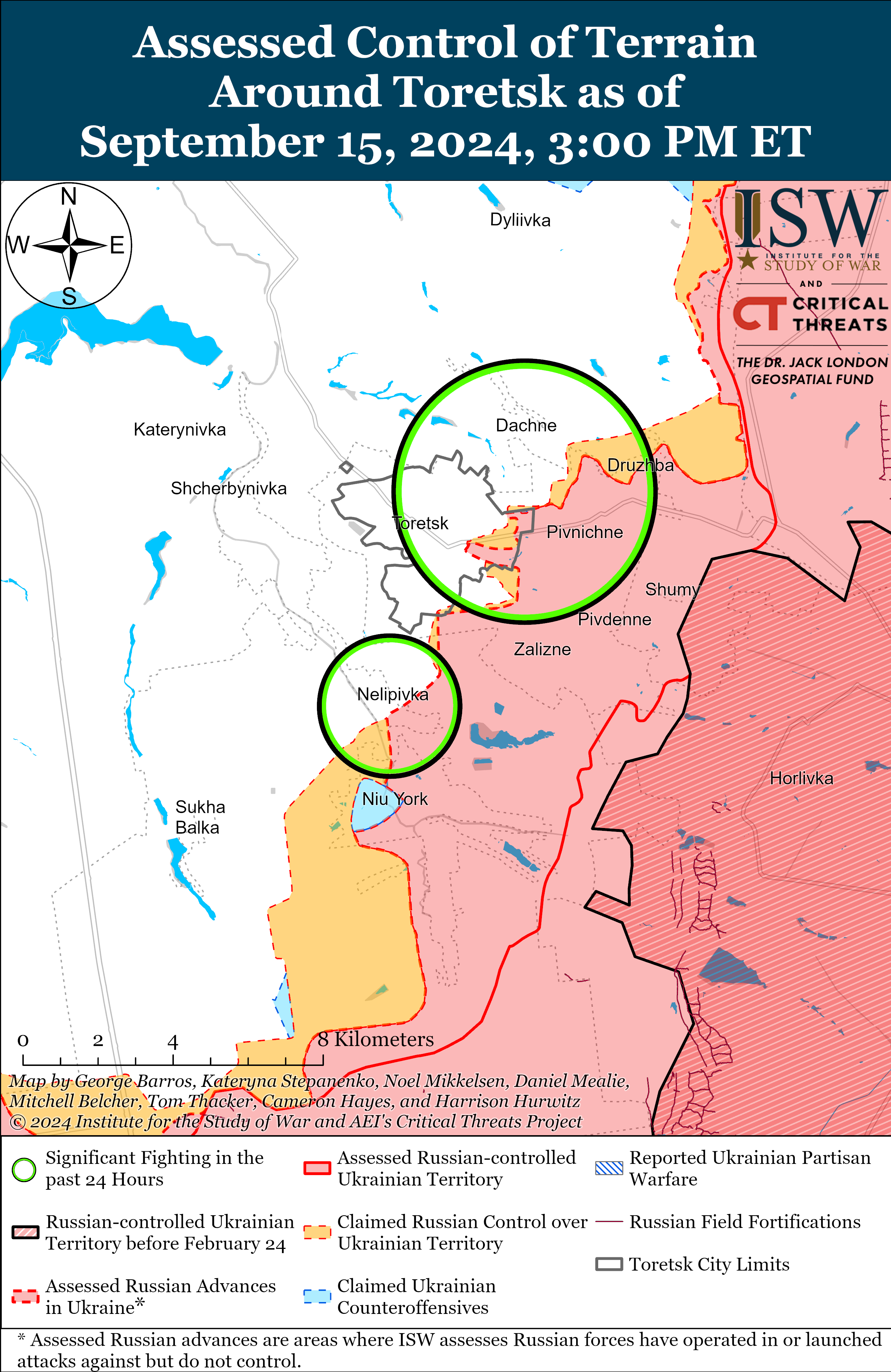 Россияне продвинулись на трех направлениях в Украине, а также в Курской области: карты ISW