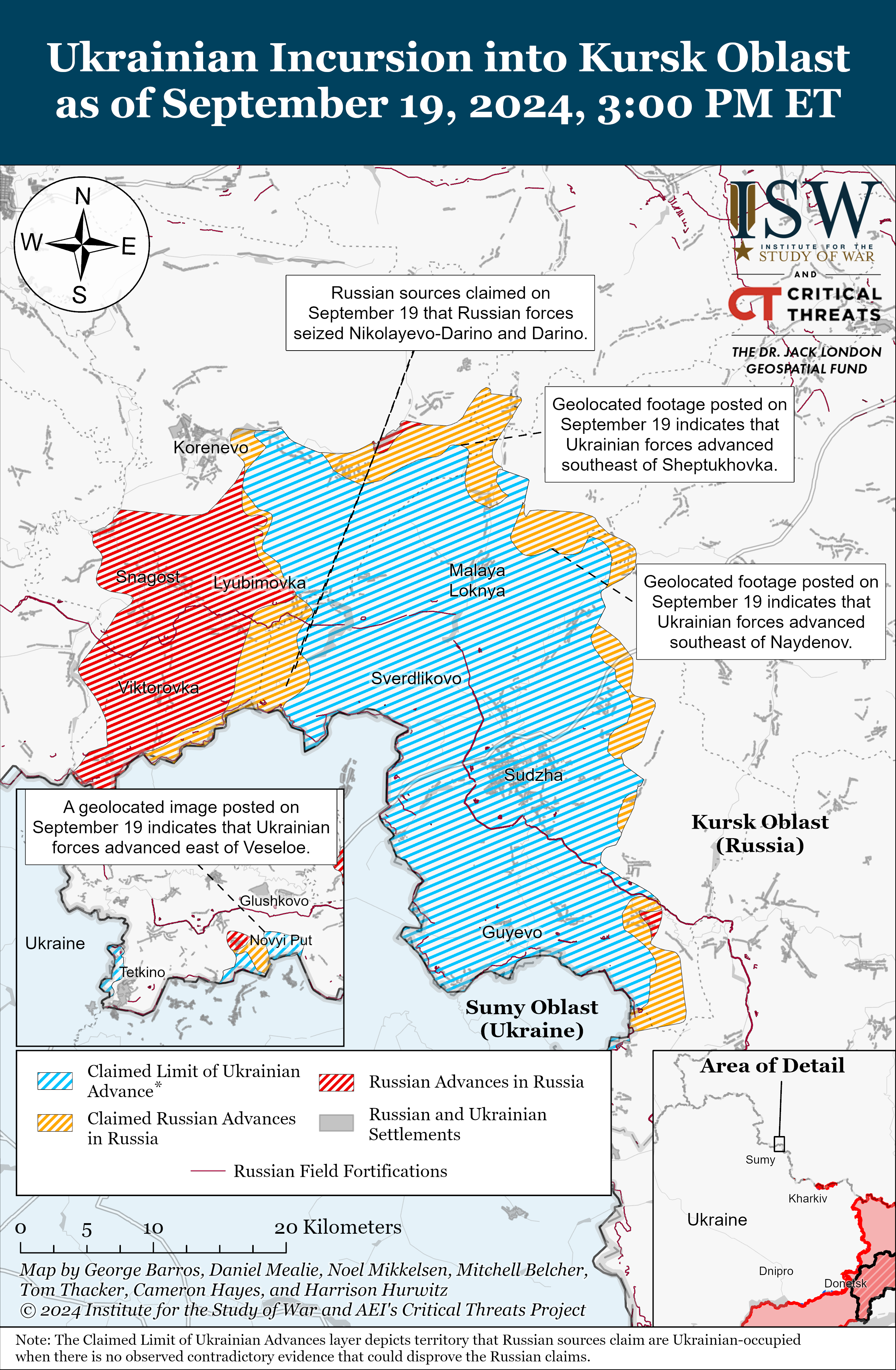 ЗСУ потіснили росіян на Покровському напрямку, РФ має успіх у Харківській області: карти ISW