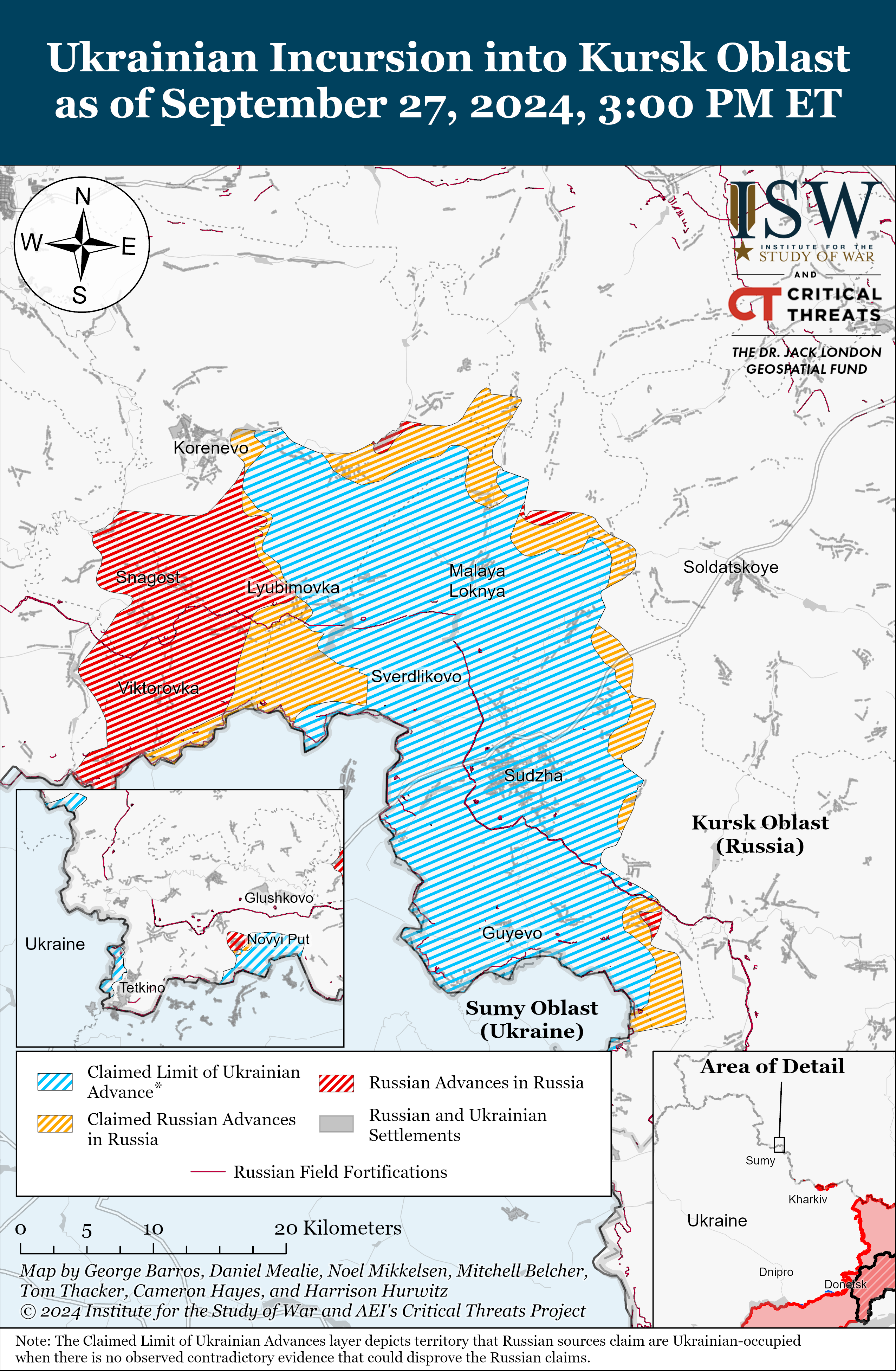 Окупанти просунулися на двох напрямках в Україні: карти ISW