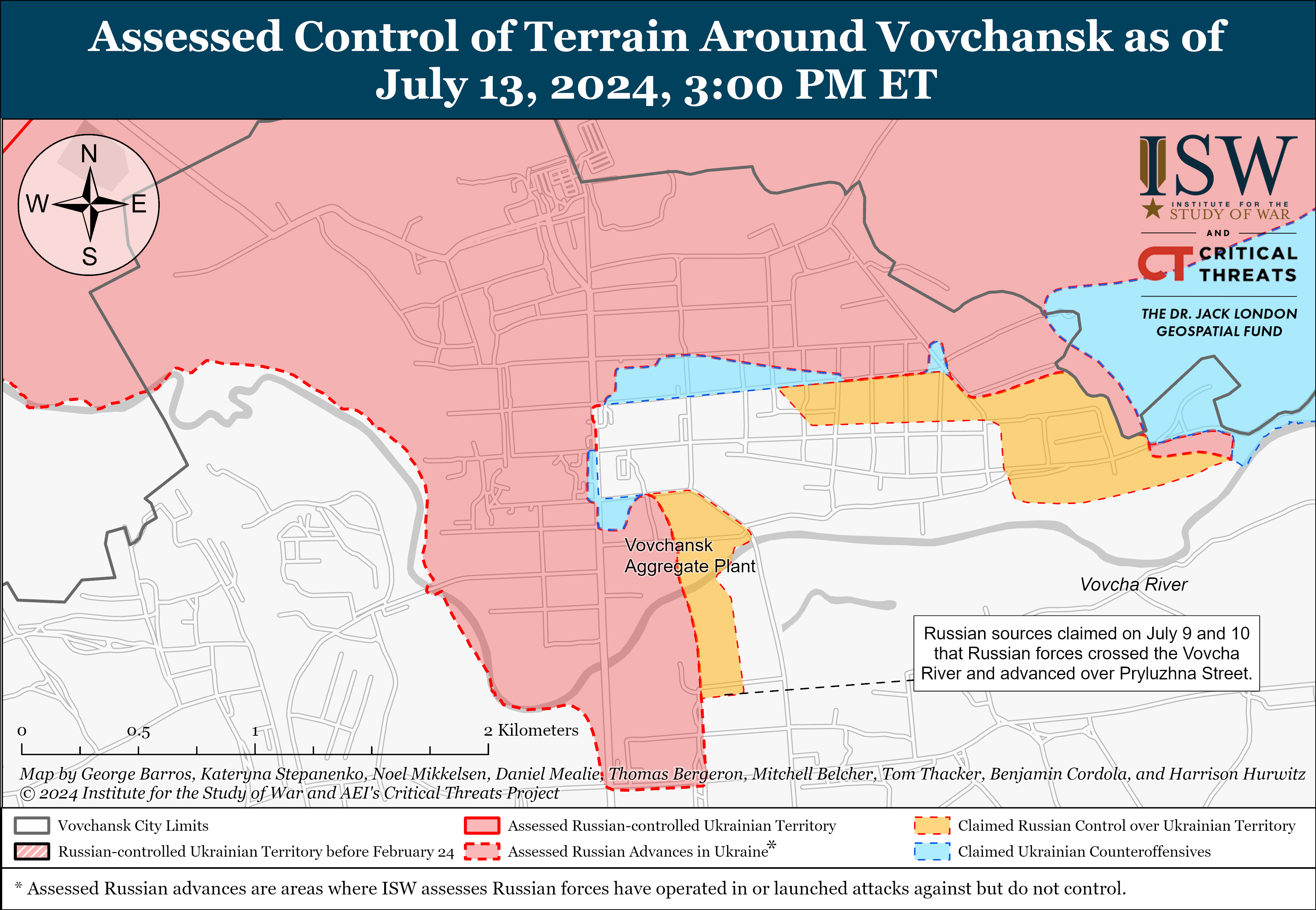 РФ просунулася на півночі Урожайного і ще на двох напрямках, українці теж ідуть вперед: карти ISW