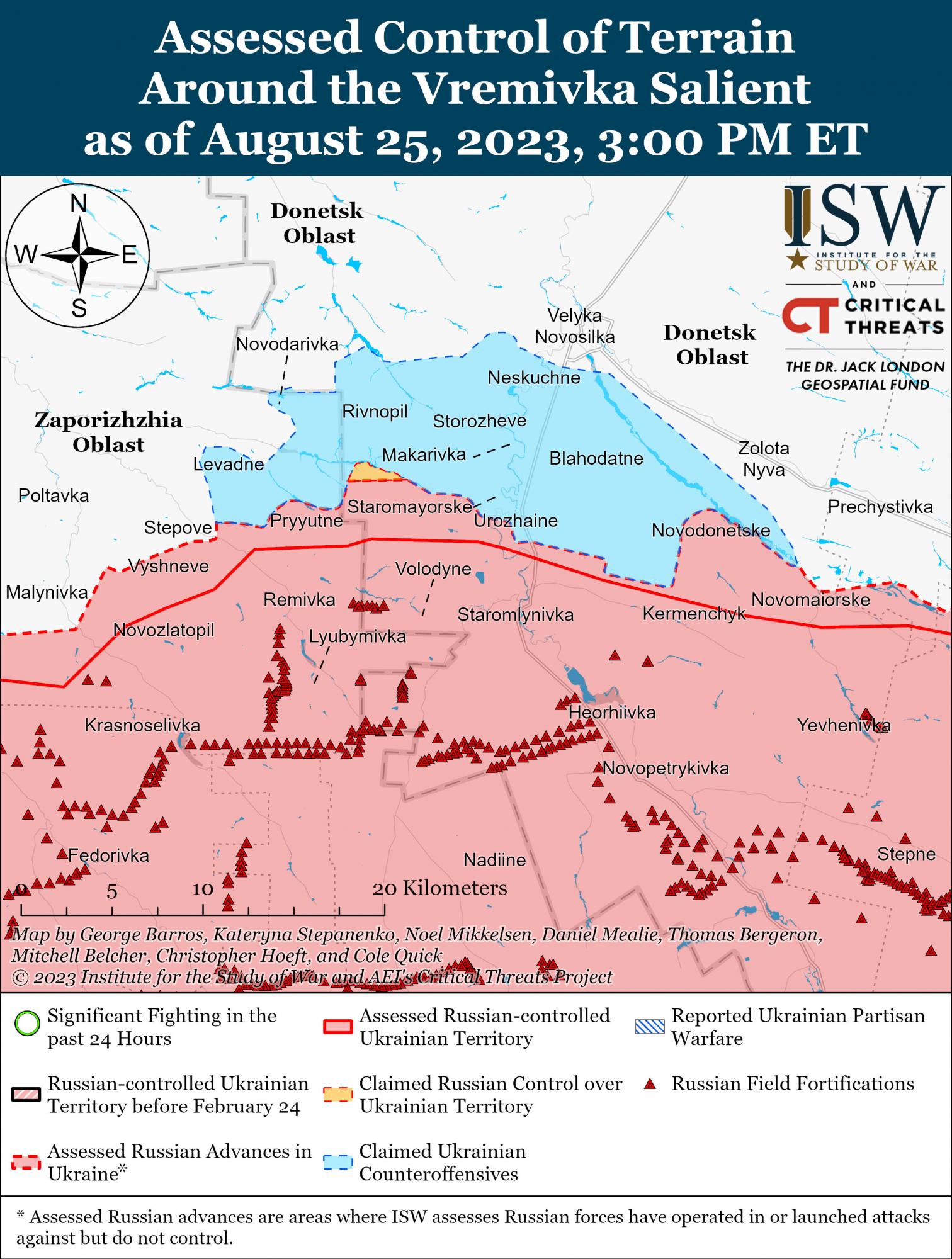 ВСУ добились успехов на Мелитопольском направлении: карты боев ISW