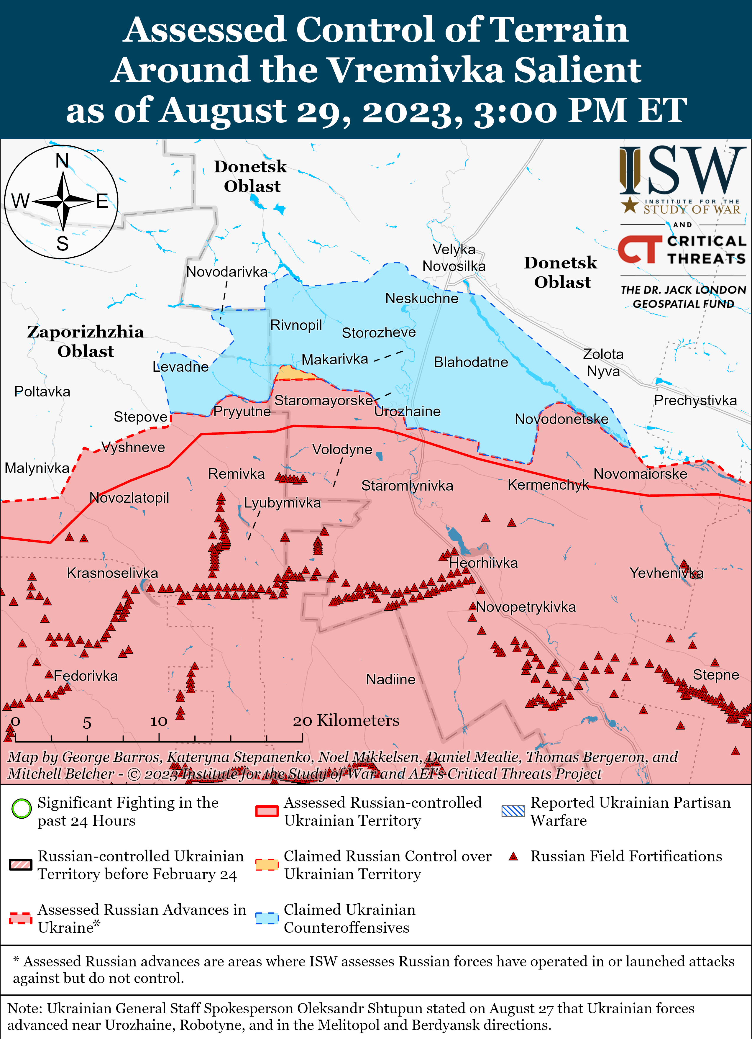 ВСУ успешно продвигаются восточнее Роботиного: карты боев ISW