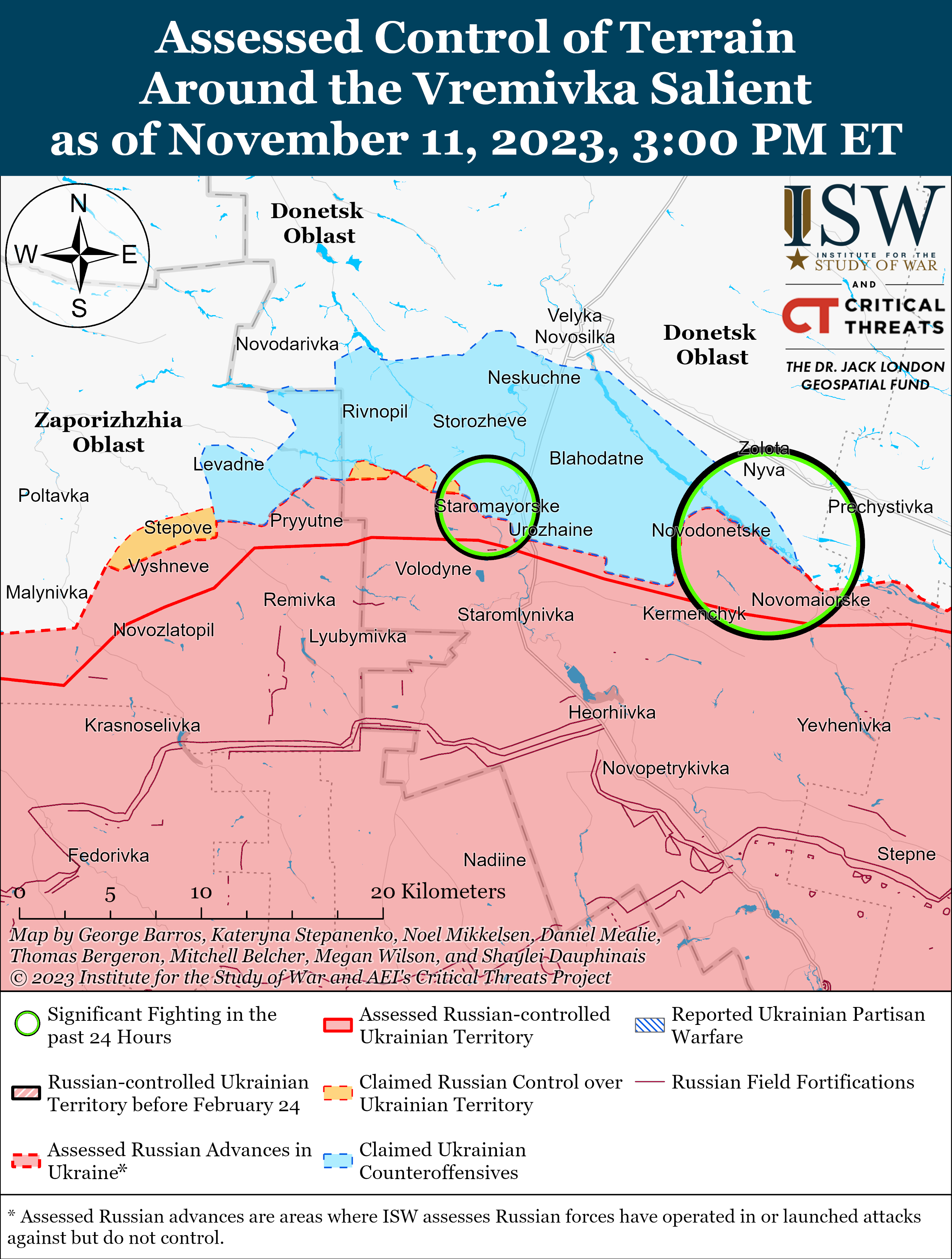 Украинские войска продвинулись на Мелитопольском направлении: карты боев ISW