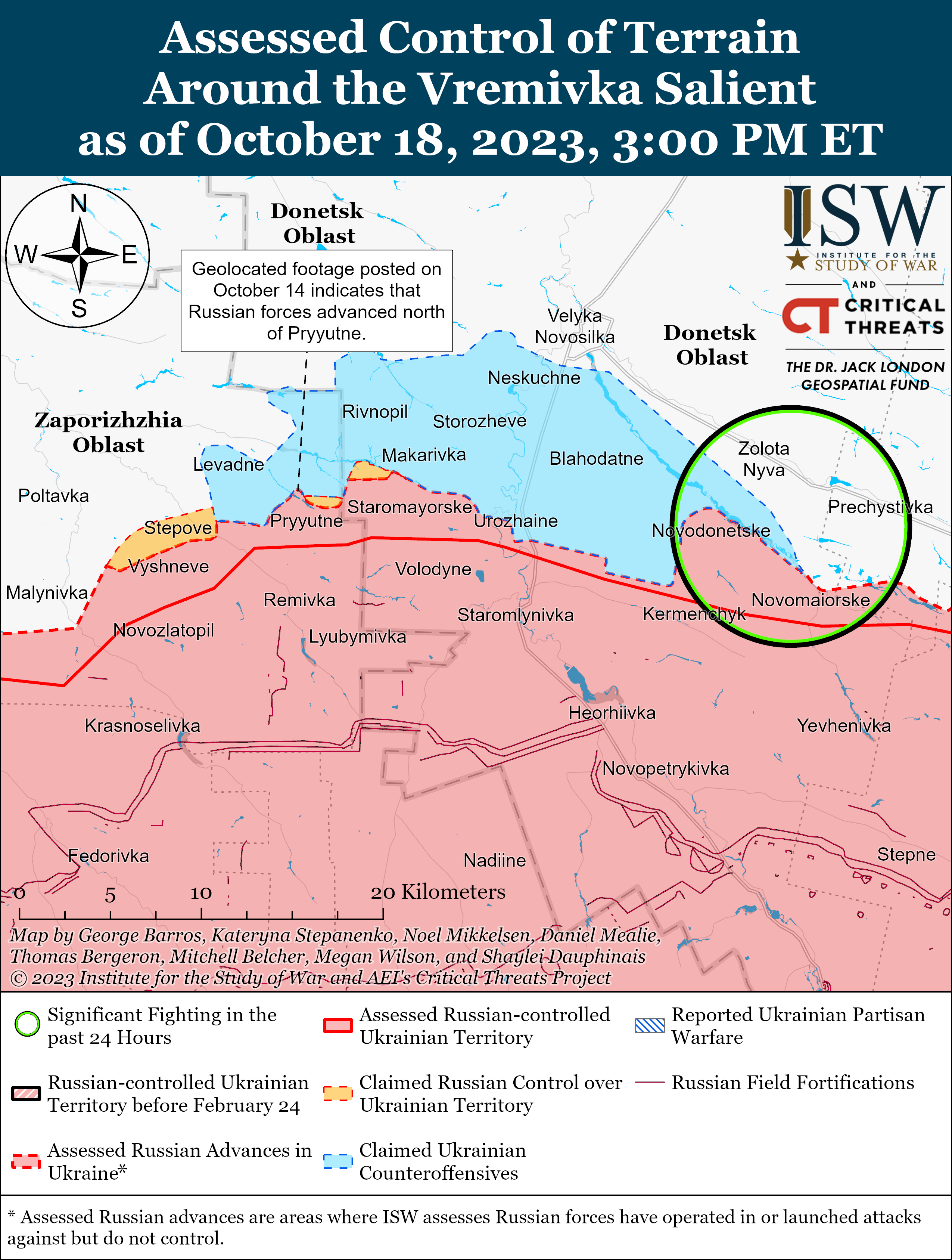 ВСУ продвинулись вблизи Бахмута и в районе Роботиного: карты боев ISW