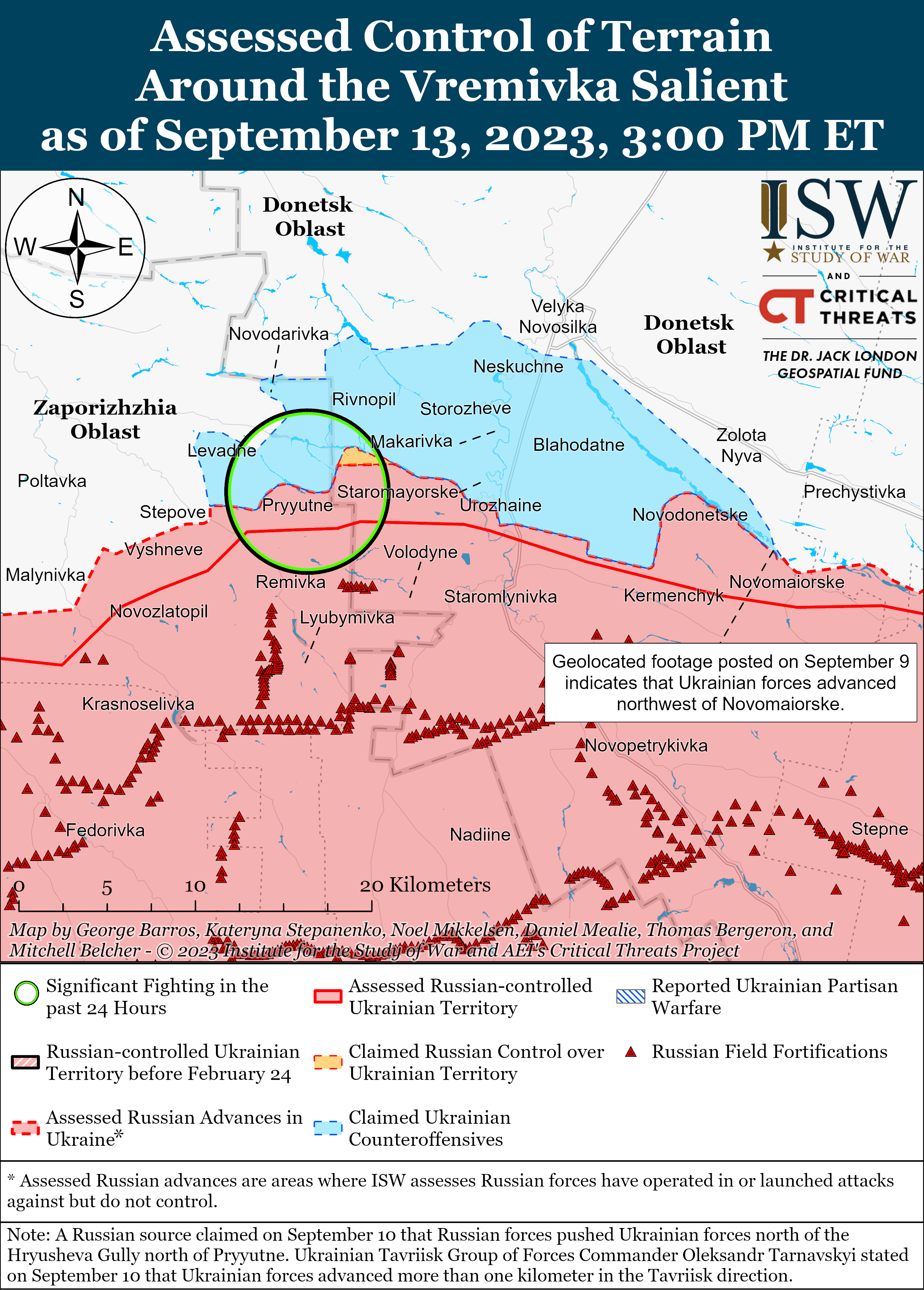 Українські війська просунулися на заході Запорізької області: карти боїв ISW