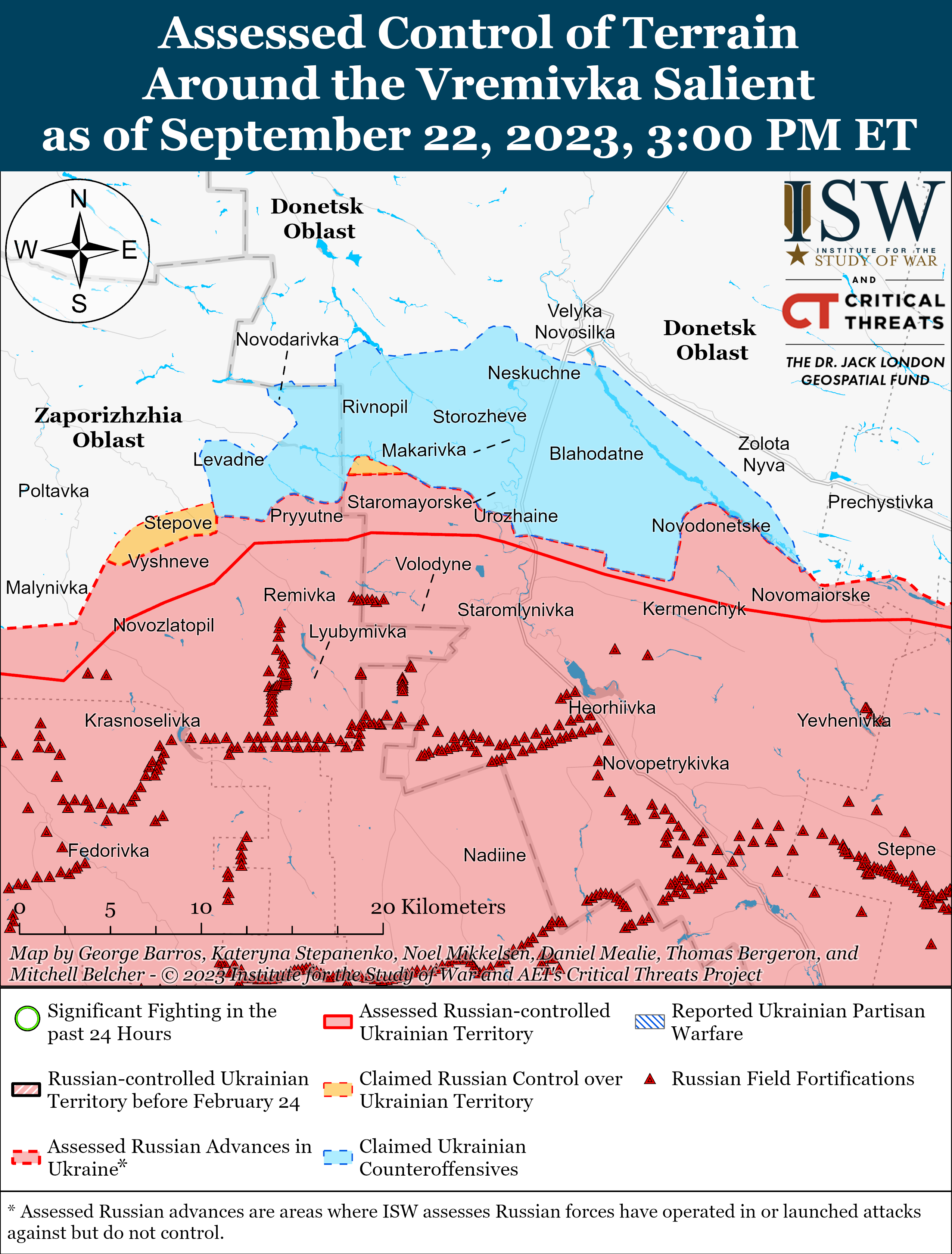 ВСУ продвинулись в районах Клещиевки и Новопрокоповки: карты боев ISW