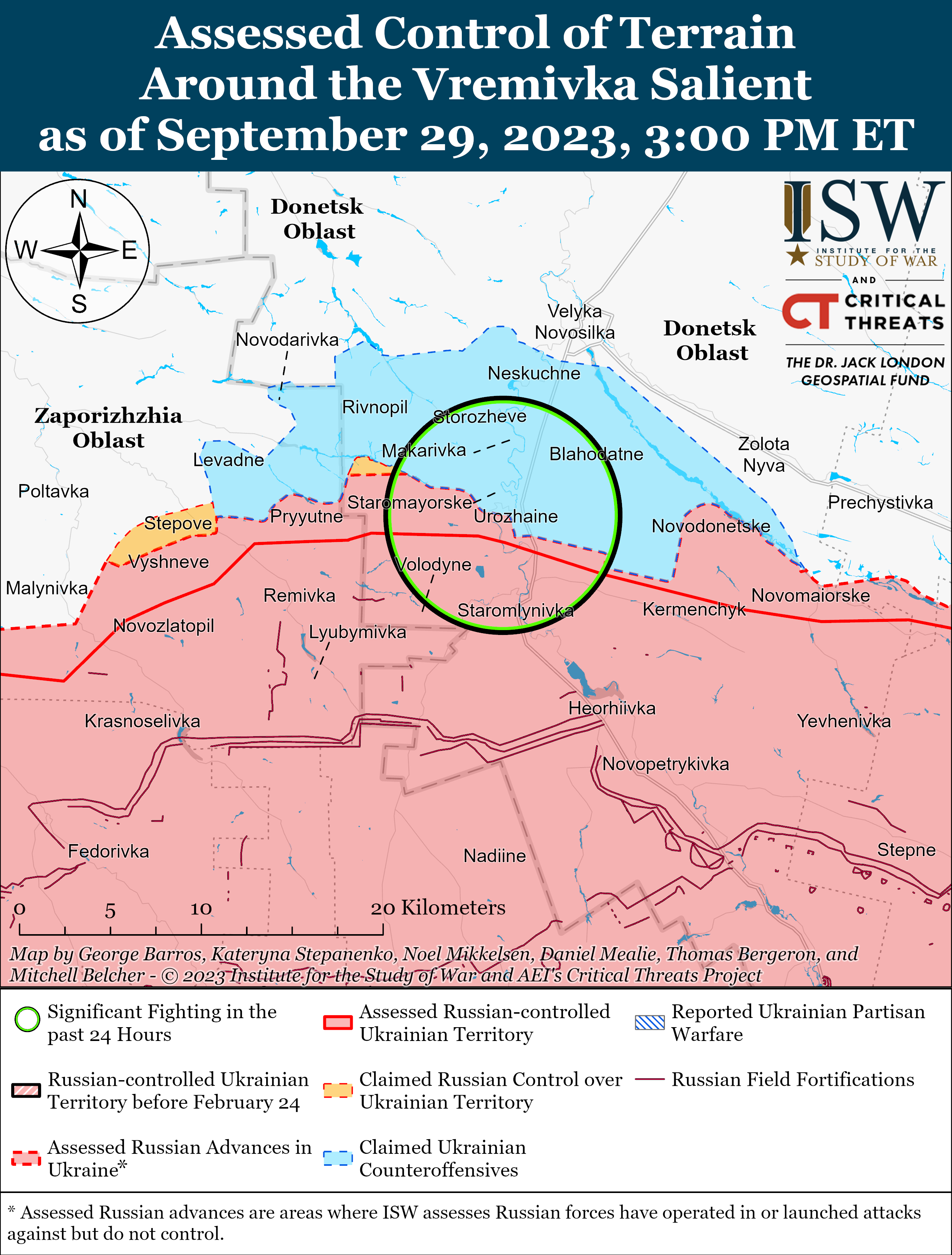 ВСУ продвинулись вблизи Клещиевки на Бахмутском направлении: карты боев ISW