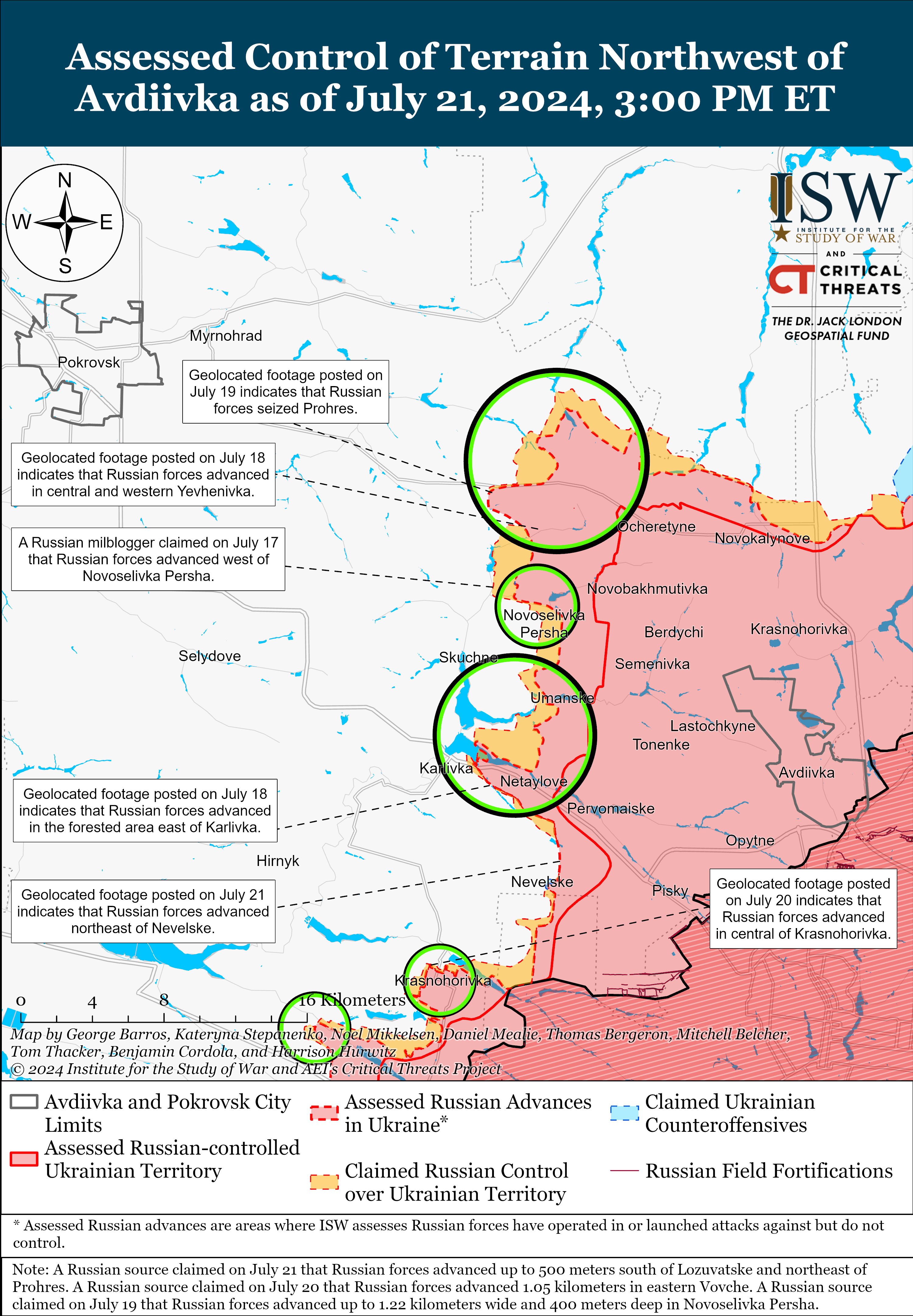 Росіяни просунулися у Донецькій і Луганській областях, у Харківській українці контратакують: карти ISW