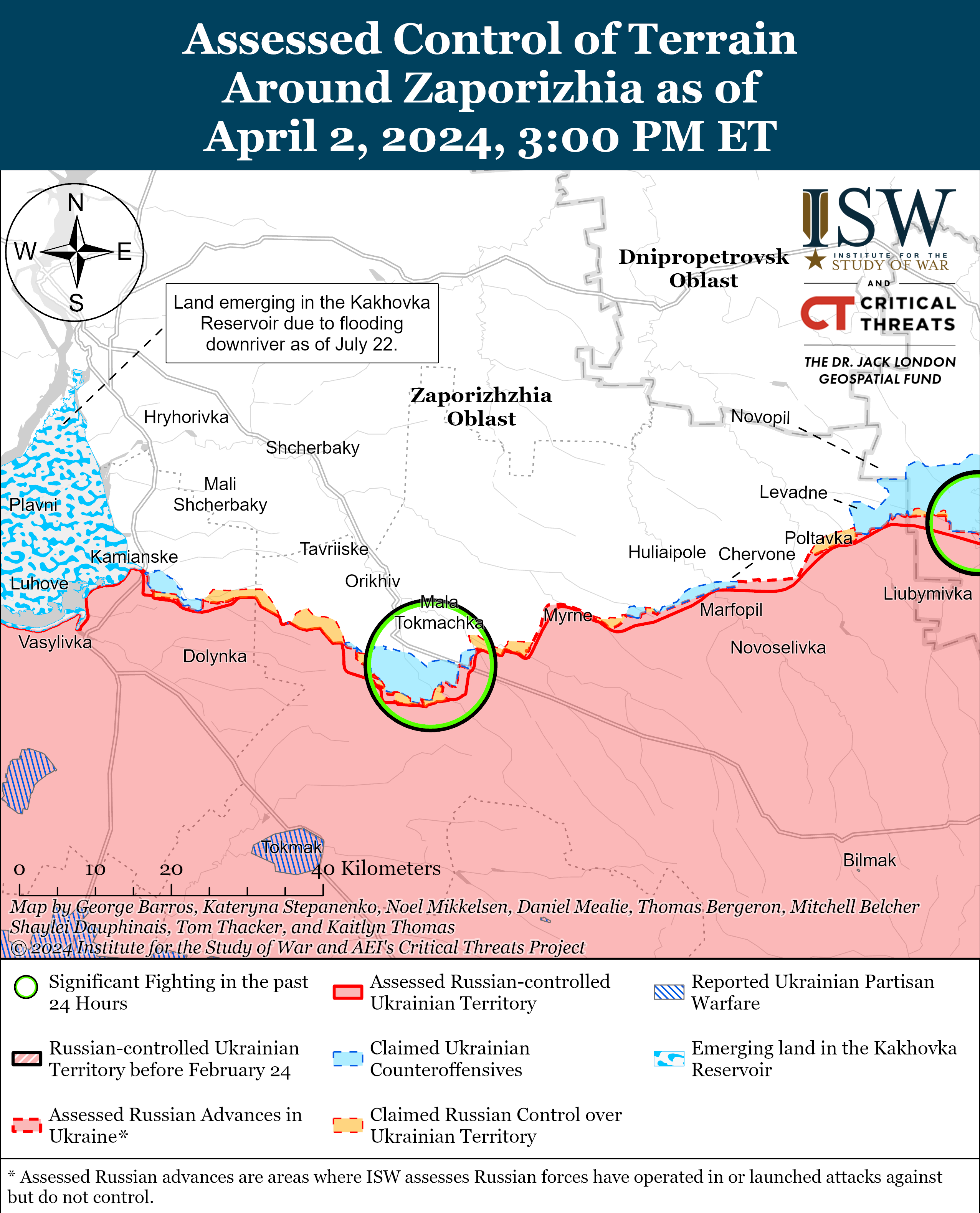 Россияне атакуют по нескольким направлениям: карты ISW