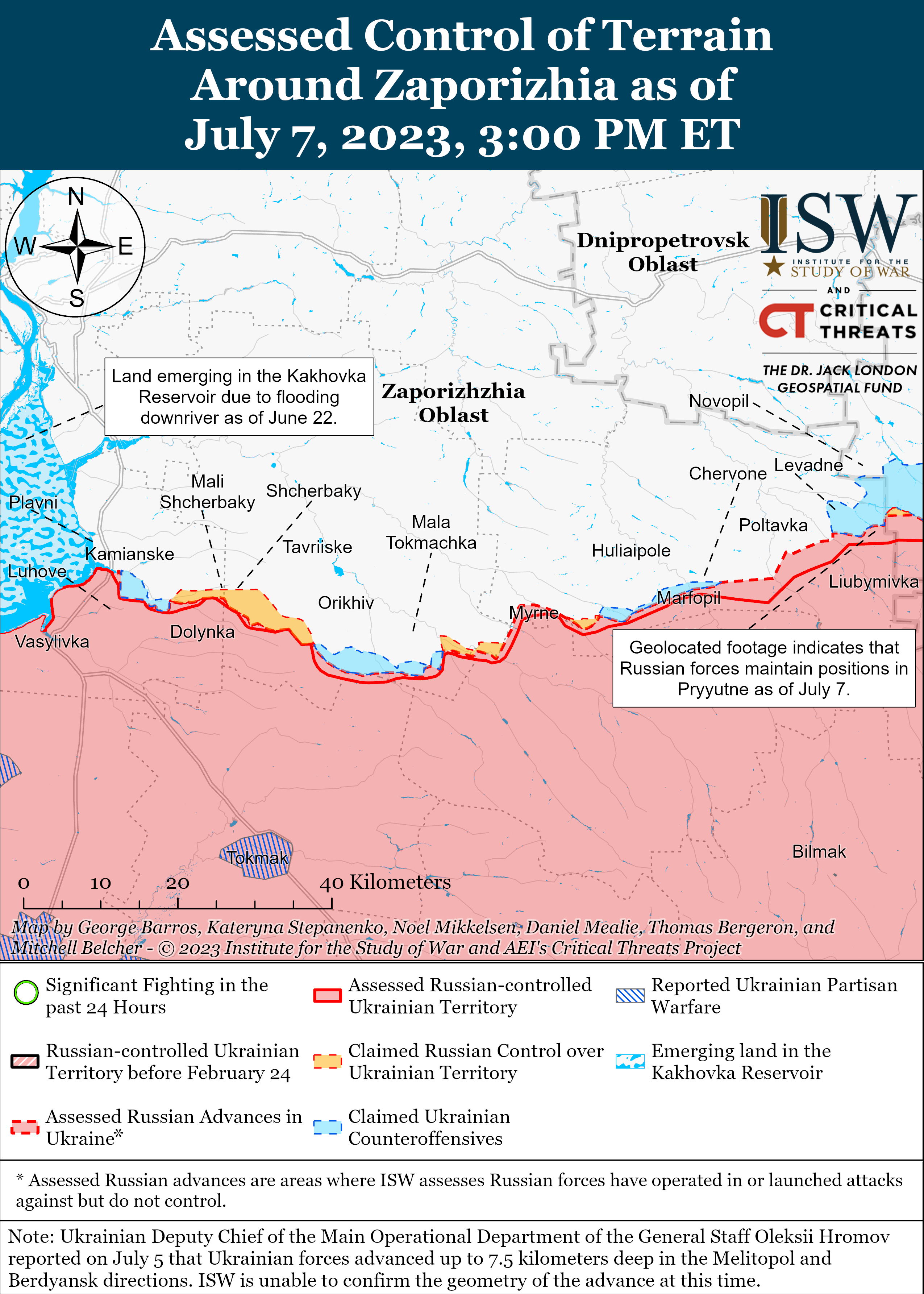 ВСУ начали новую волну контратак в Запорожской области: карты боев ISW