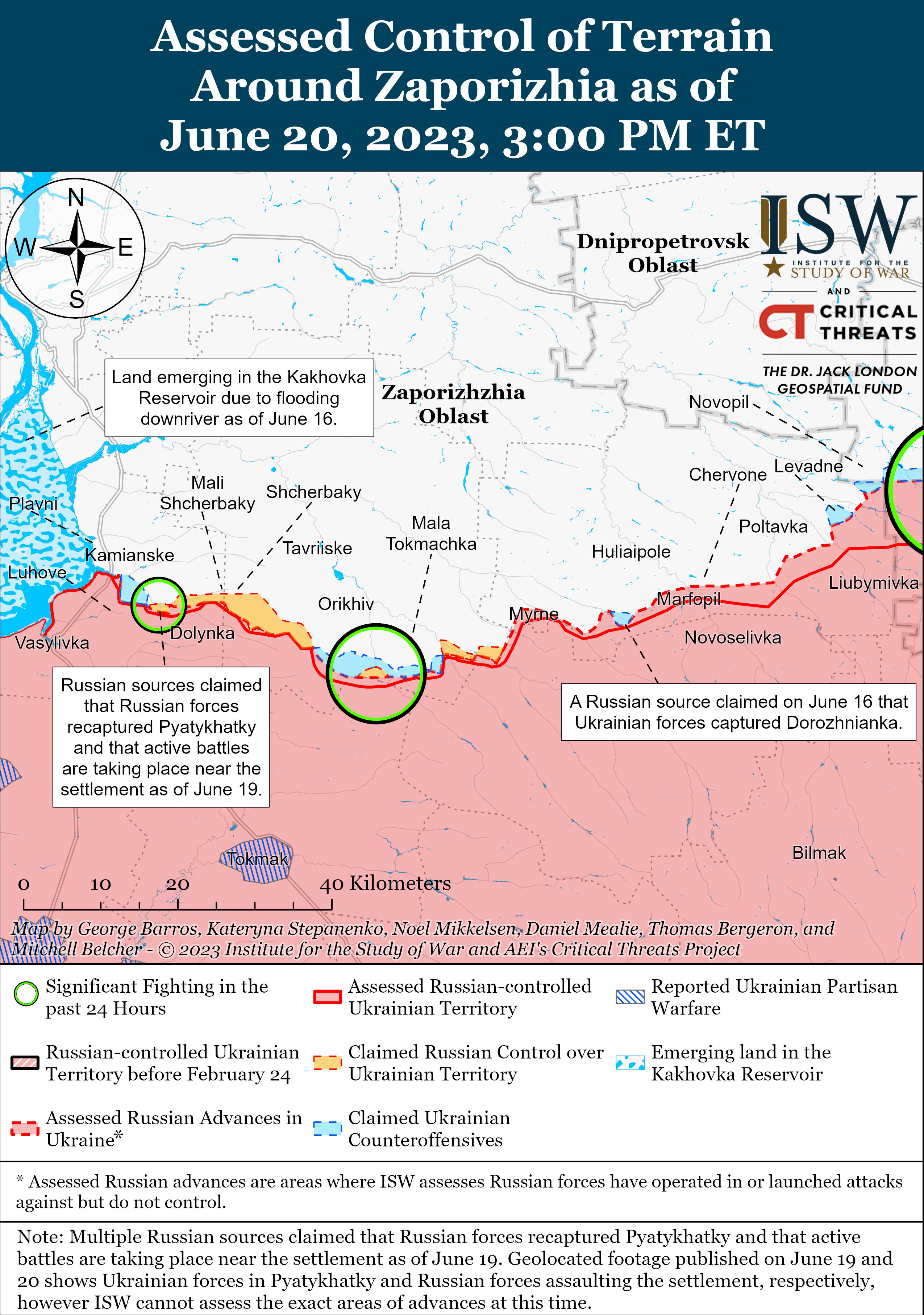 На границе Запорожской и Донецкой областей идут тяжелые бои: карты ISW