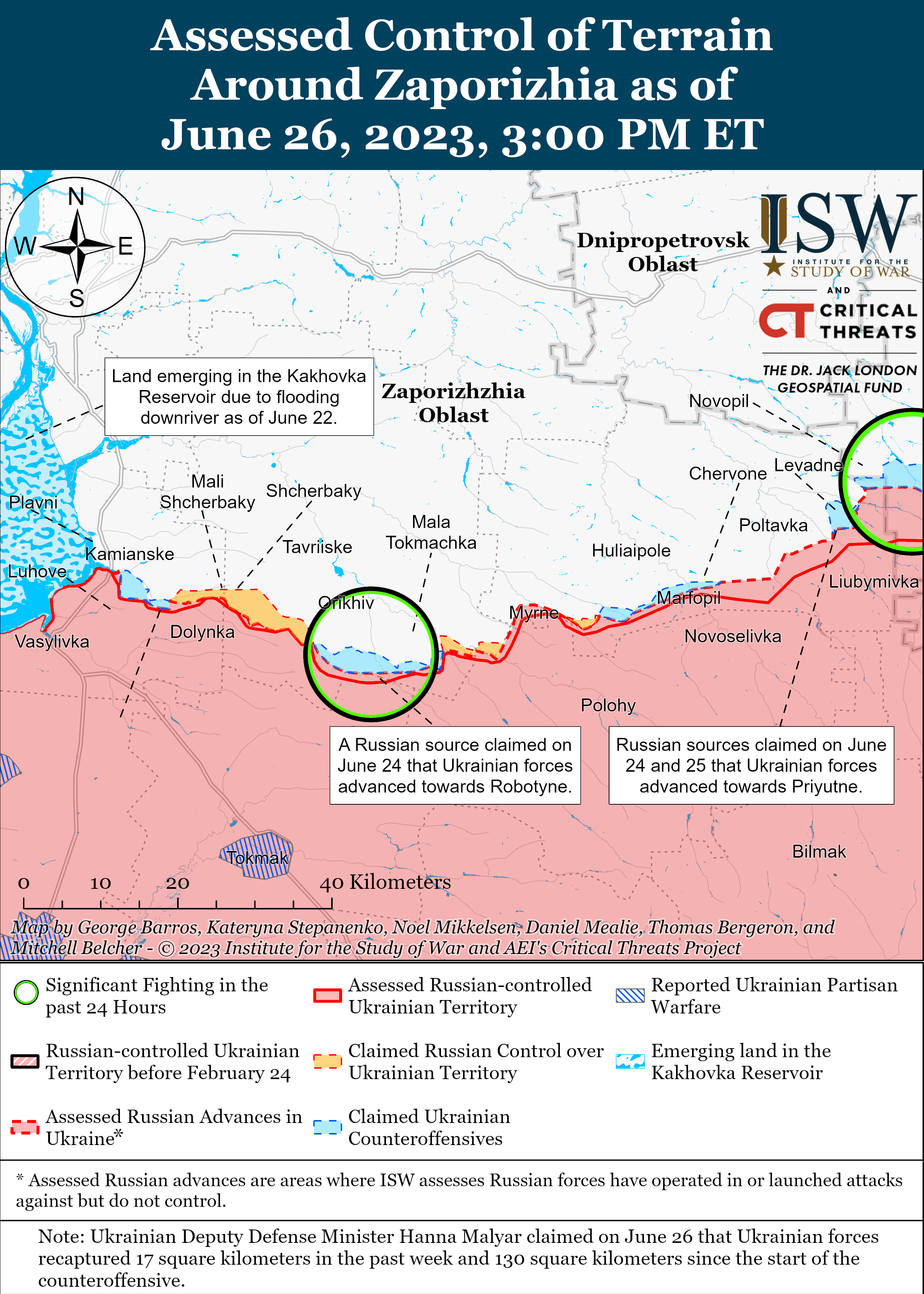 Украинские военные продвигаются сразу по нескольким направлениям: карты боев ISW