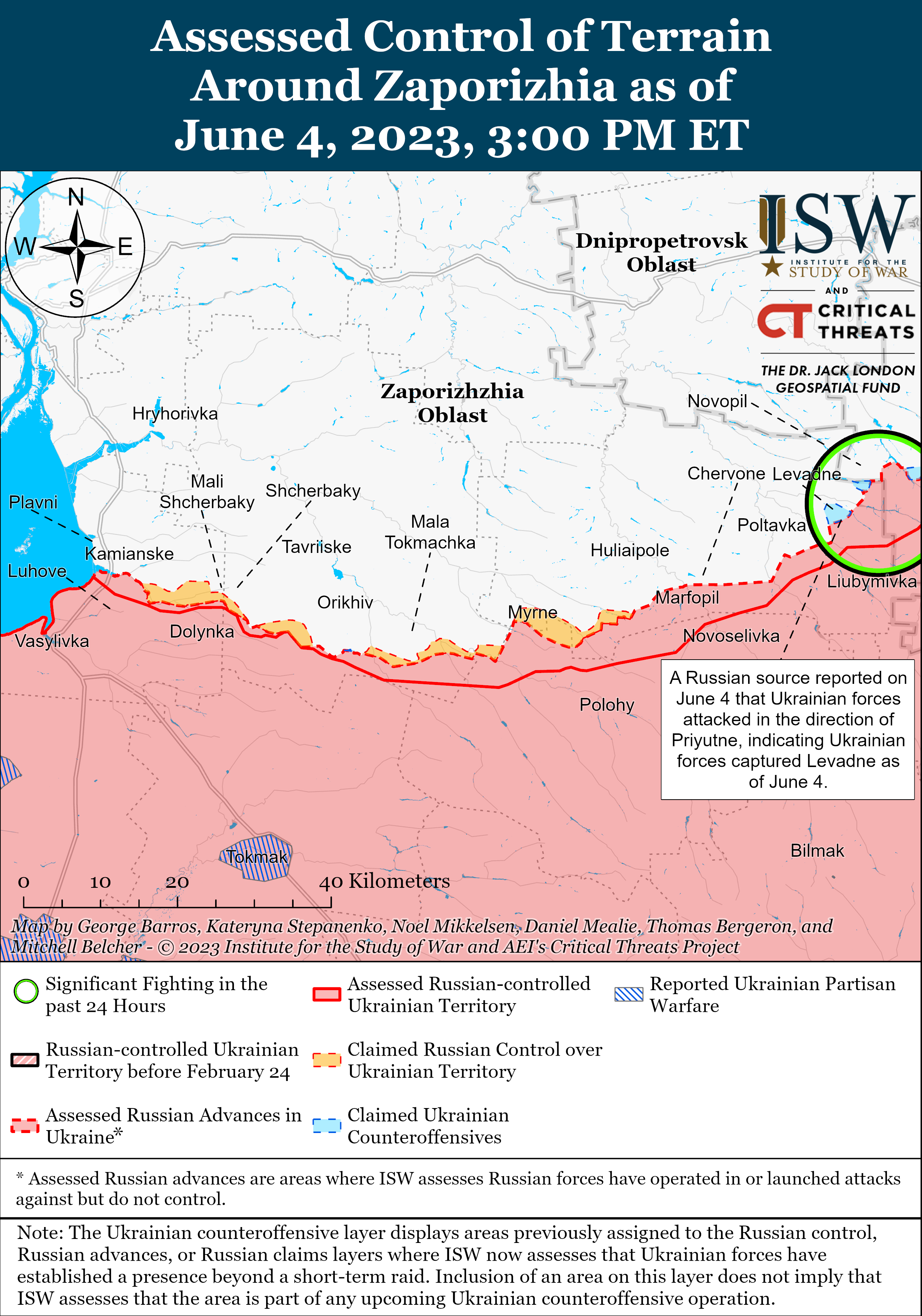 ВСУ продвинулись на Запорожском направлении: карты боев от ISW