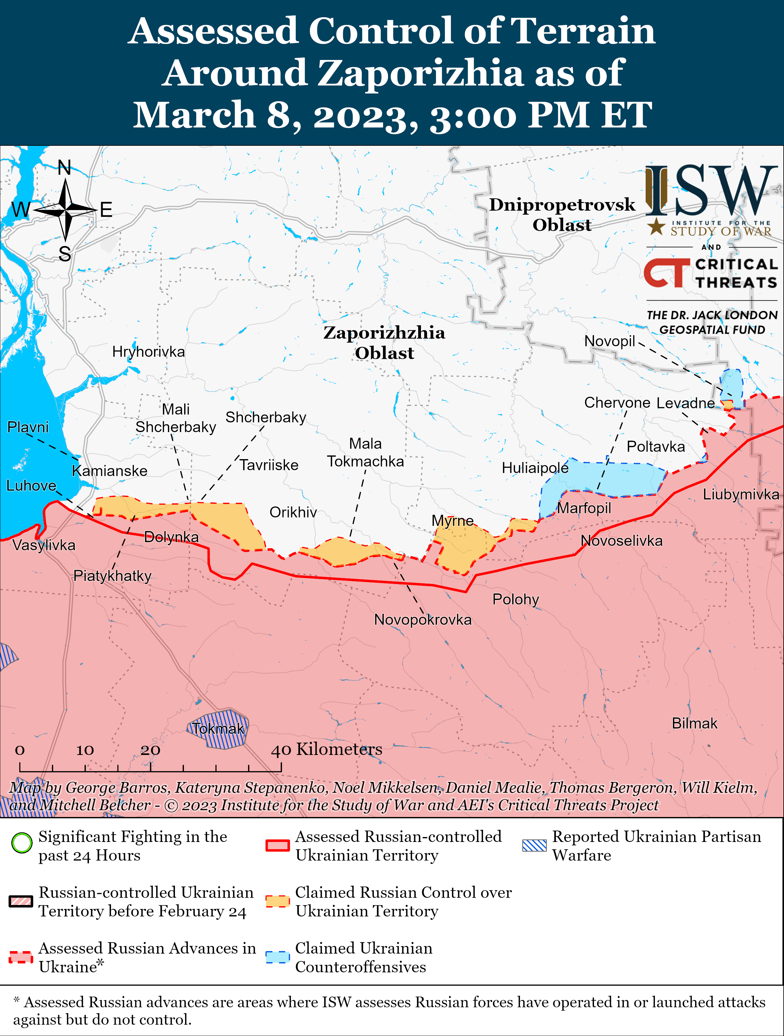 Россияне не смогли окружить Бахмут: карты боев от ISW