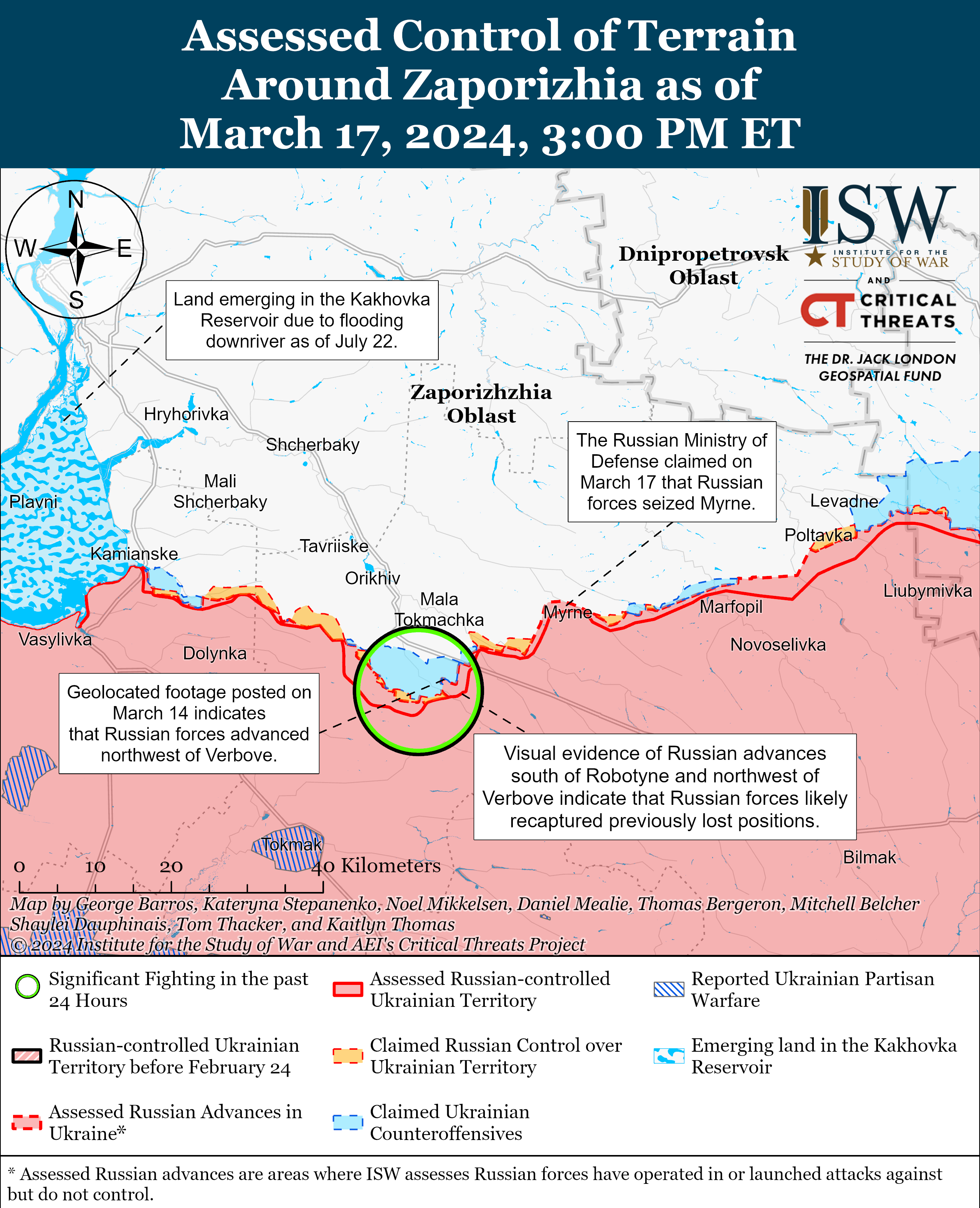 Российские войска давят вблизи Авдеевки и Донецка: карты ISW