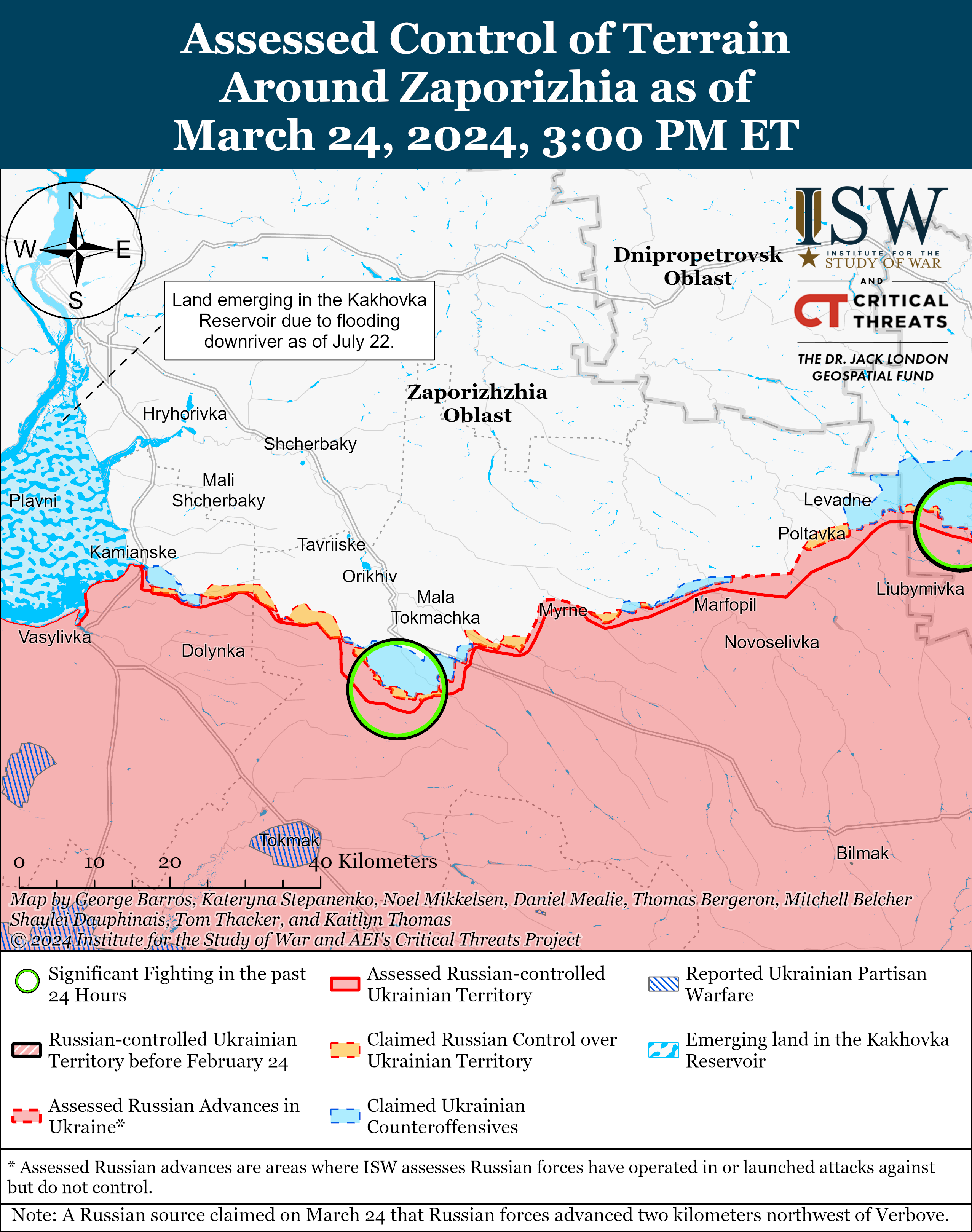 Россияне пытаются наступать сразу по нескольким направлениям: карты ISW