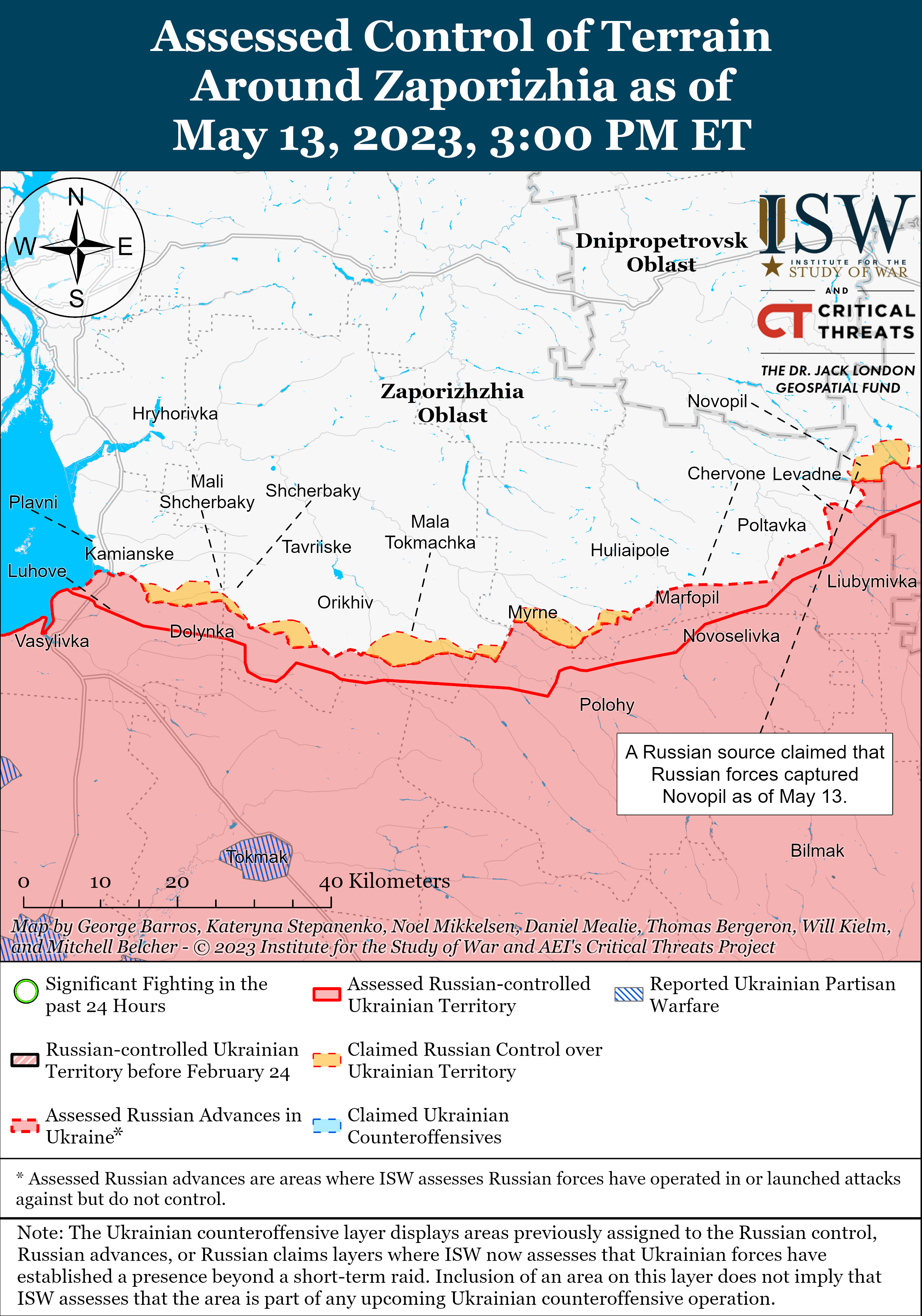 ЗСУ відбили численні російські атаки поблизу Мар’їнки: карти боїв ISW