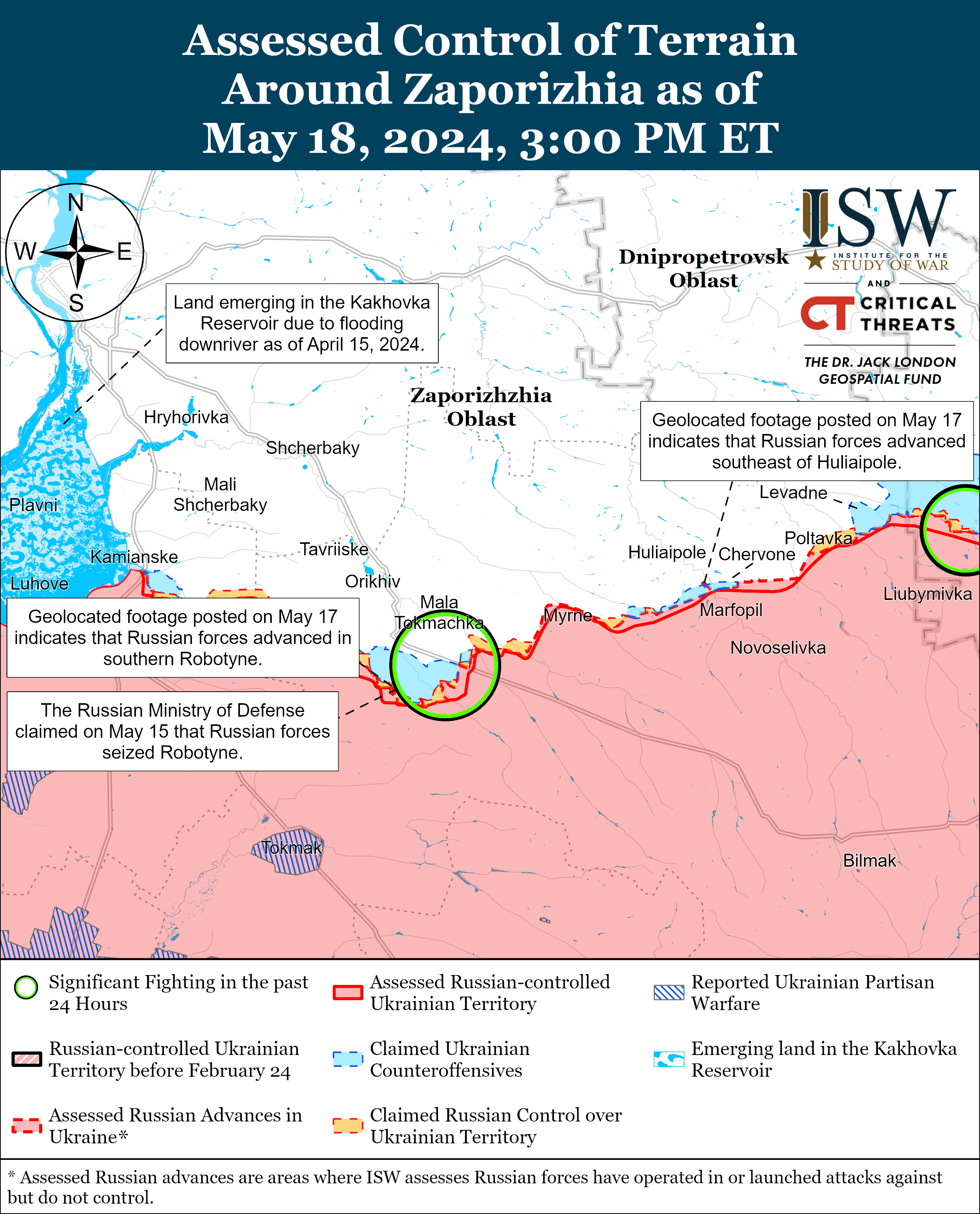 Российские войска не продвинулись ни на одном направлении в Харьковской области: карты ISW