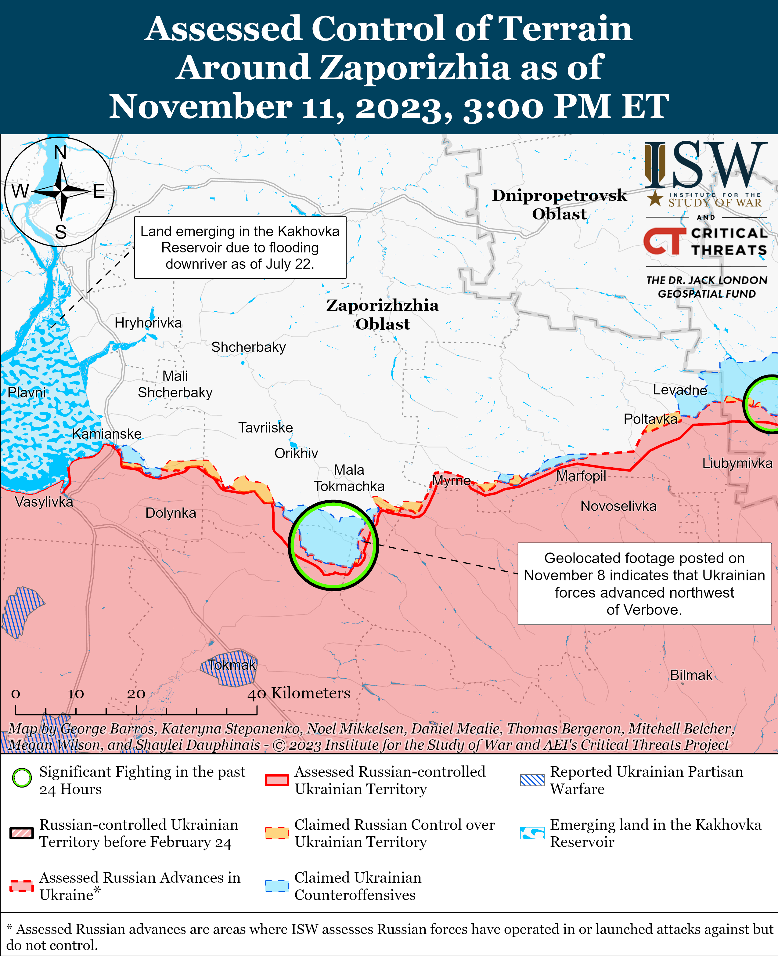 Украинские войска продвинулись на Мелитопольском направлении: карты боев ISW