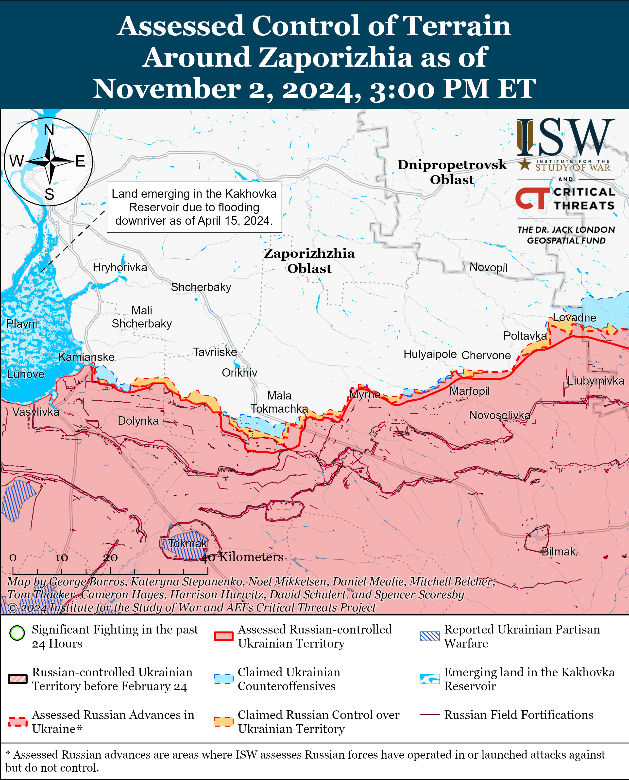 В Україні росіяни просунулися лише на одному напрямку: карти ISW