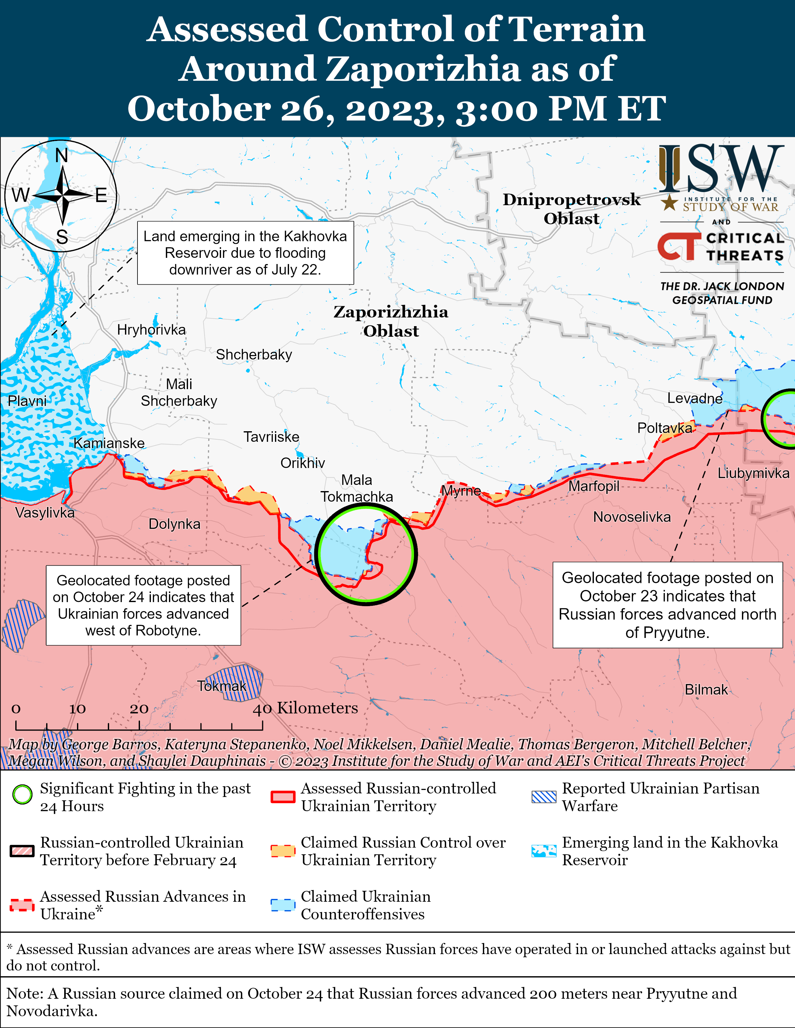 ВСУ продвинулись на левом берегу Херсонской области: карты боев ISW