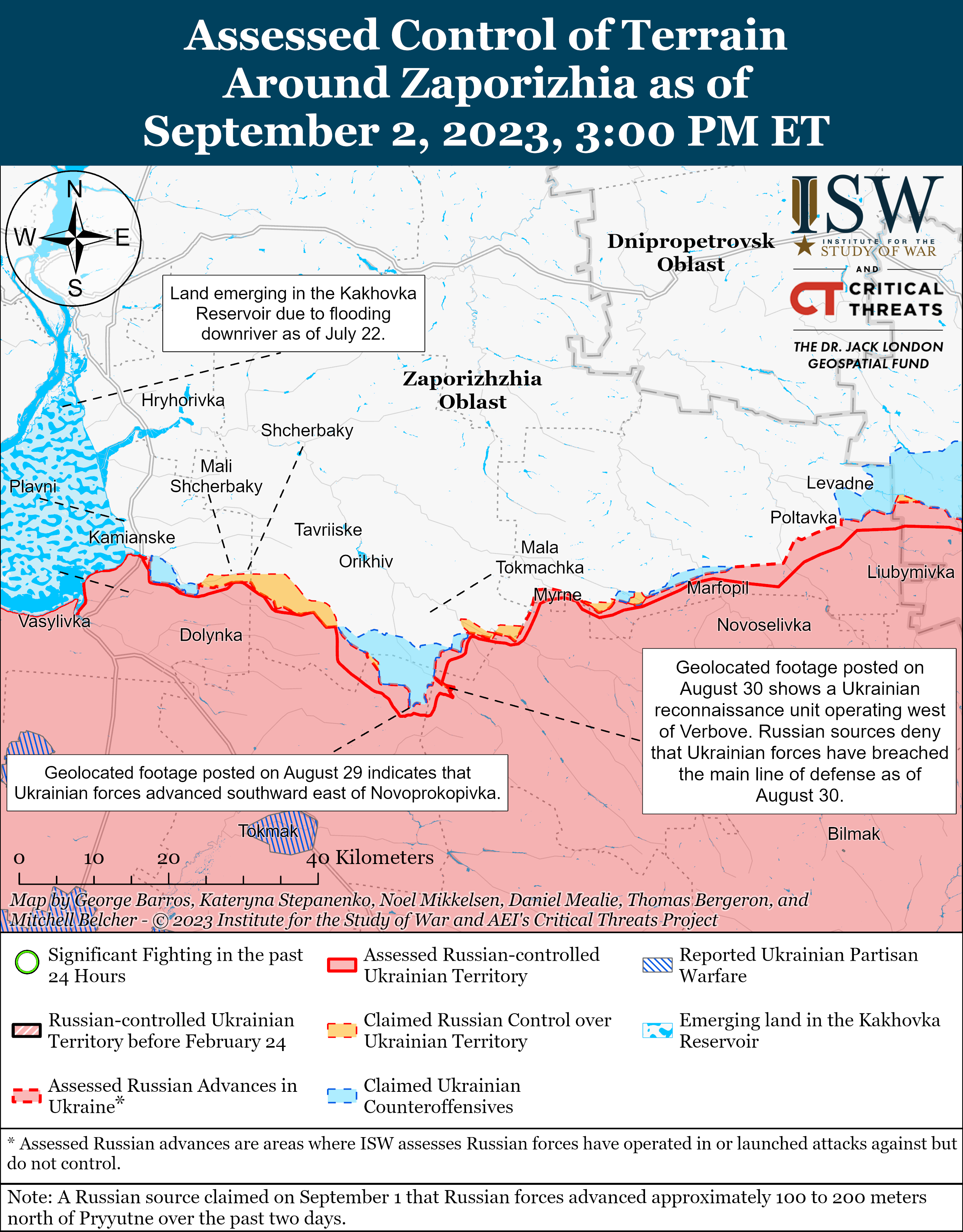 ЗСУ просунулися на заході Запорізької області: карти боїв ISW