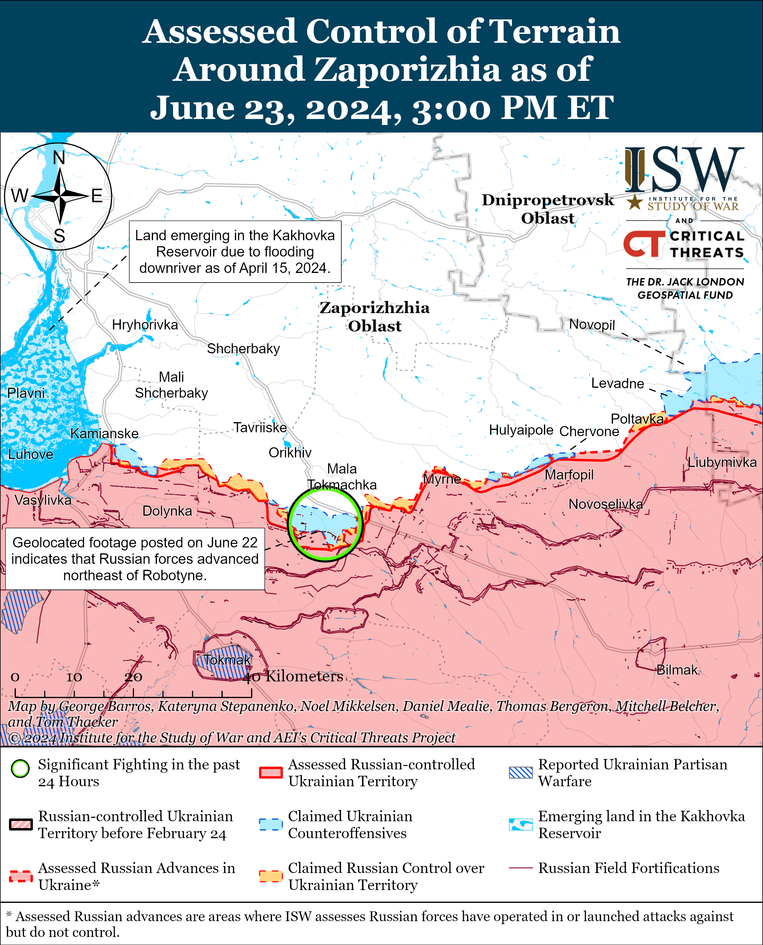 Ворог має просування у Донецькій та Запорізькій областях: карти ISW