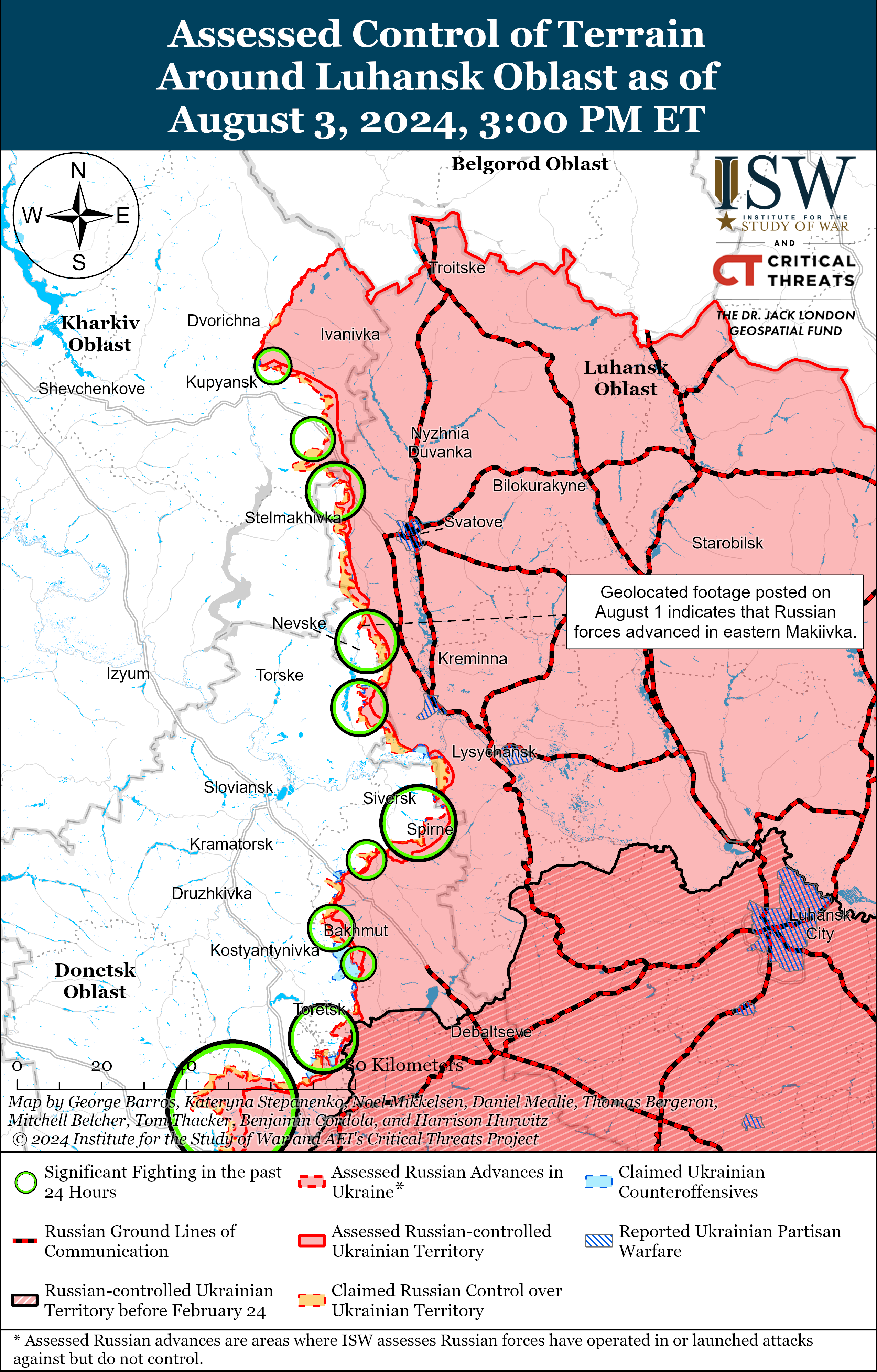 Враг продвинулся в районе Кременной, Северска и Часового Яра: карты ISW