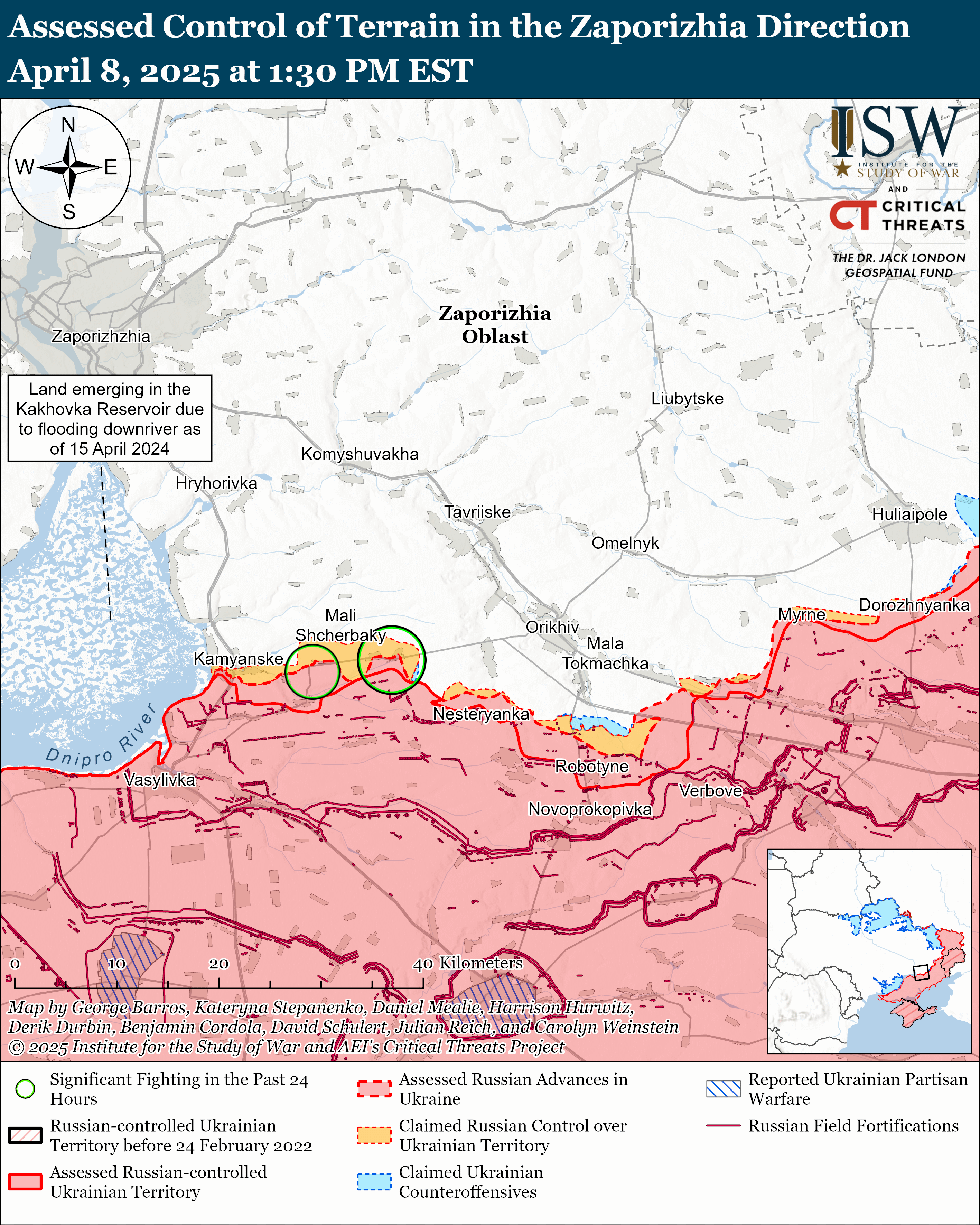 Росіяни трохи просунулися на території РФ і на Донбасі: карти ISW