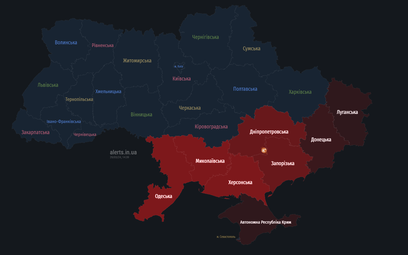 В Одесі пролунали вибухи, перед цим попереджали про пуск ракети ddziqdzideeiuuzrz