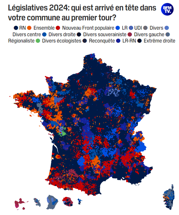 Вибори в парламент Франції. Відомі результати першого туру голосувань