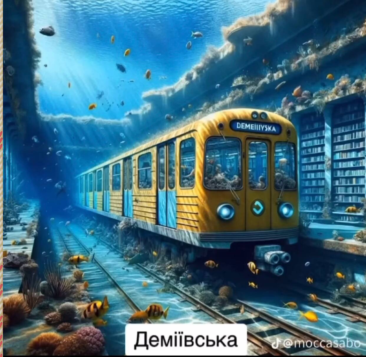 L’intelligenza artificiale ha mostrato come potrebbero apparire le stazioni della metropolitana chiuse a Kiev