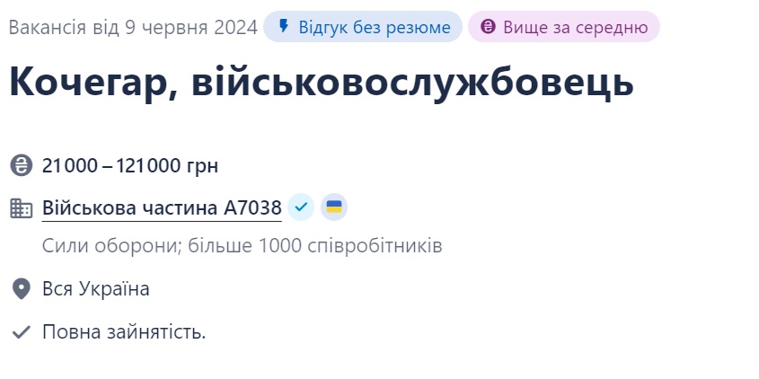 Робота у ЗСУ: які вакансії найпопулярніші та скільки платять