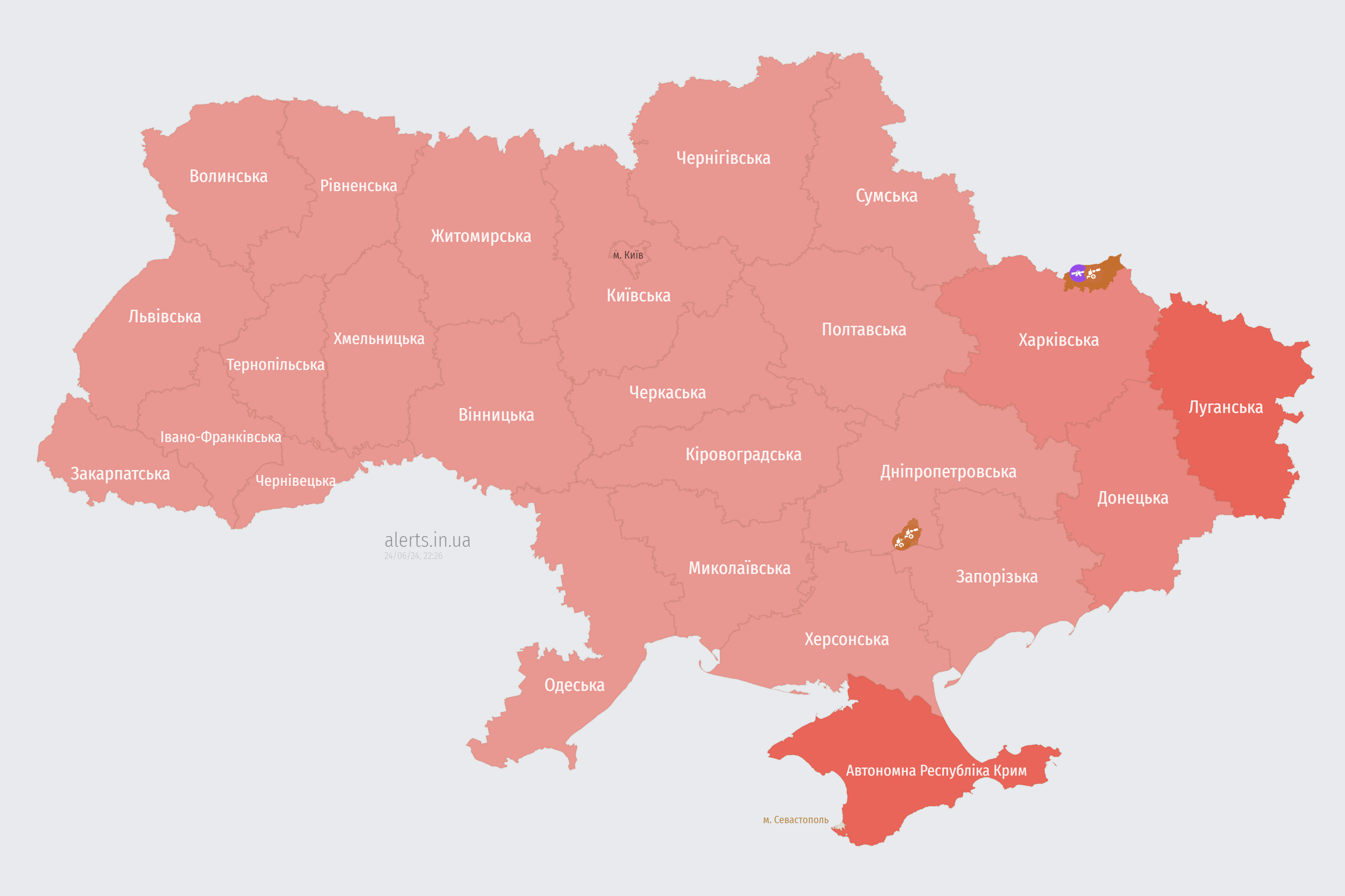 В Украине в третий раз за вечер масштабная воздушная тревога из-за взлета МиГ-31К