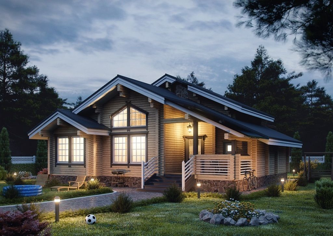 Строительство дома из клееного бруса под ключ – цена экологичности