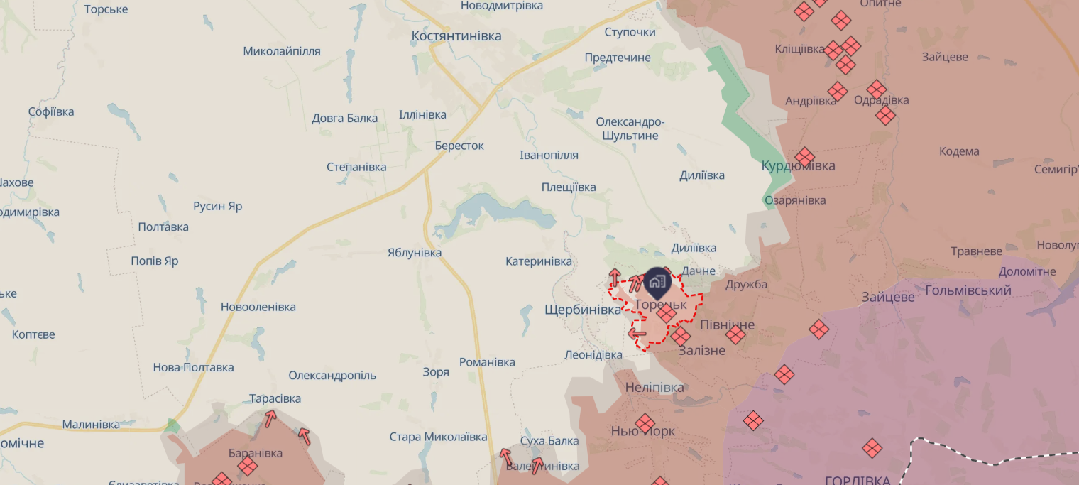 Місто-привид. ЗСУ з дрона показали руйнування Торецька після приходу "руського міра"