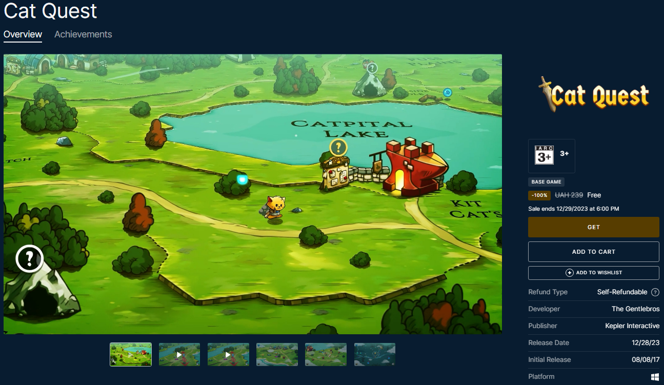 Геймерам і котолюбам дарують безкоштовну Cat Quest: де знайти гру і як завантажити