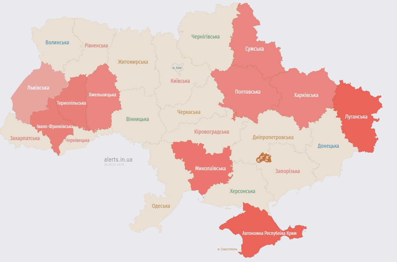 Во Львовской области работает ПВО: замечены вражеские дроны